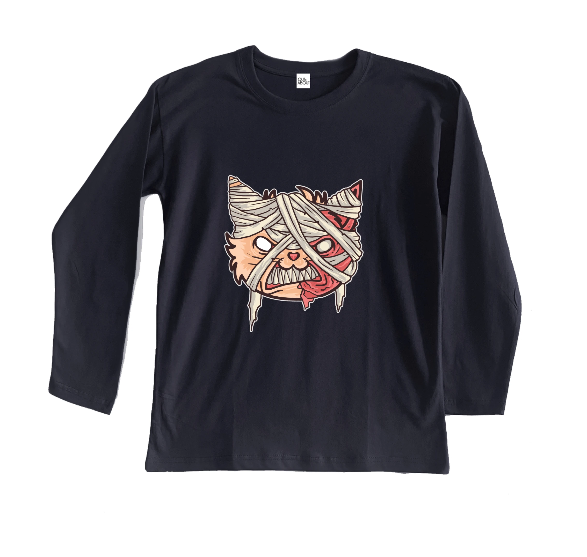 חולצה ארוכה חתול מומייה חולצה ארוכה חתול מומייה