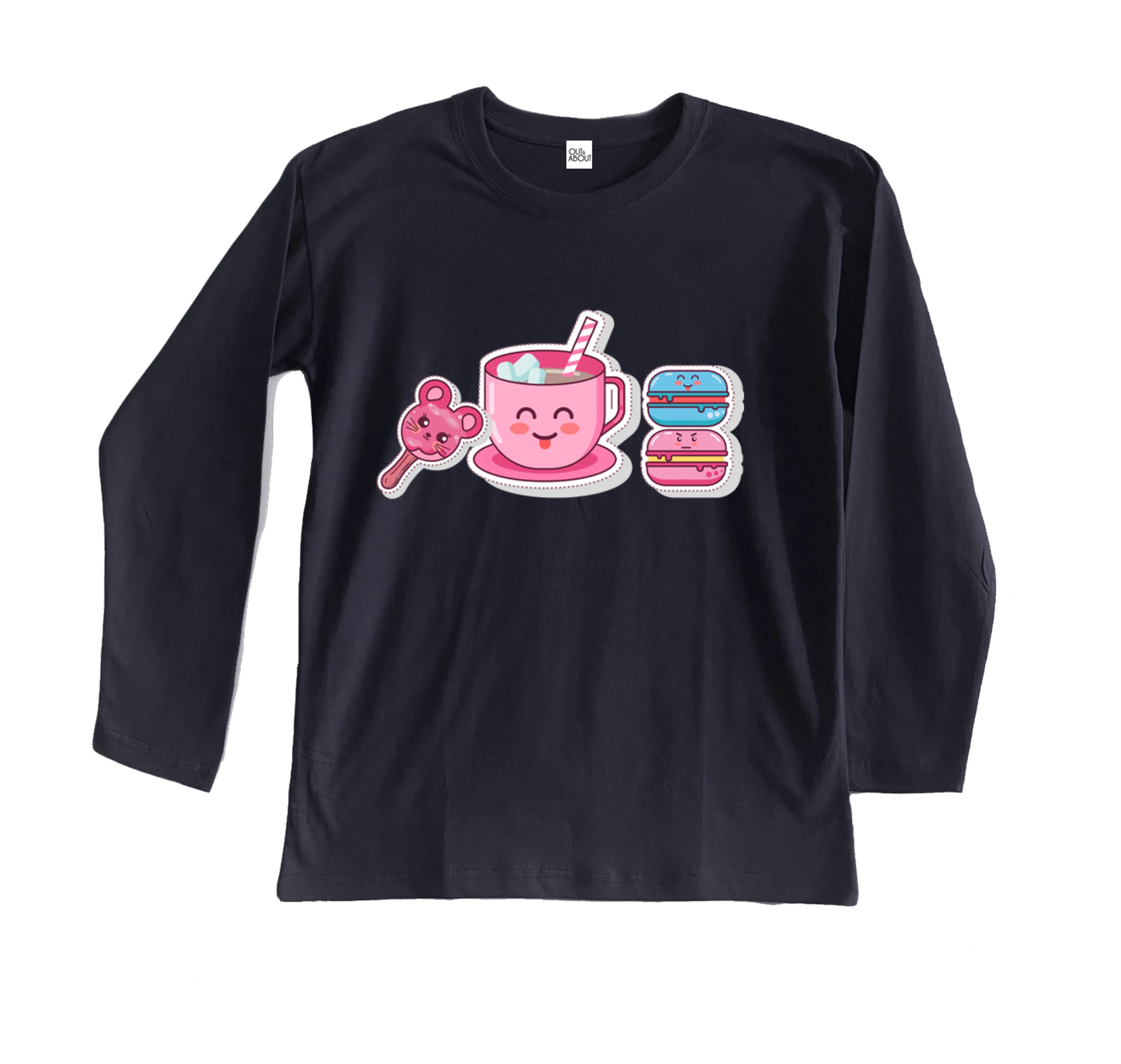 חולצה ארוכה שוקו חם ומאקרון