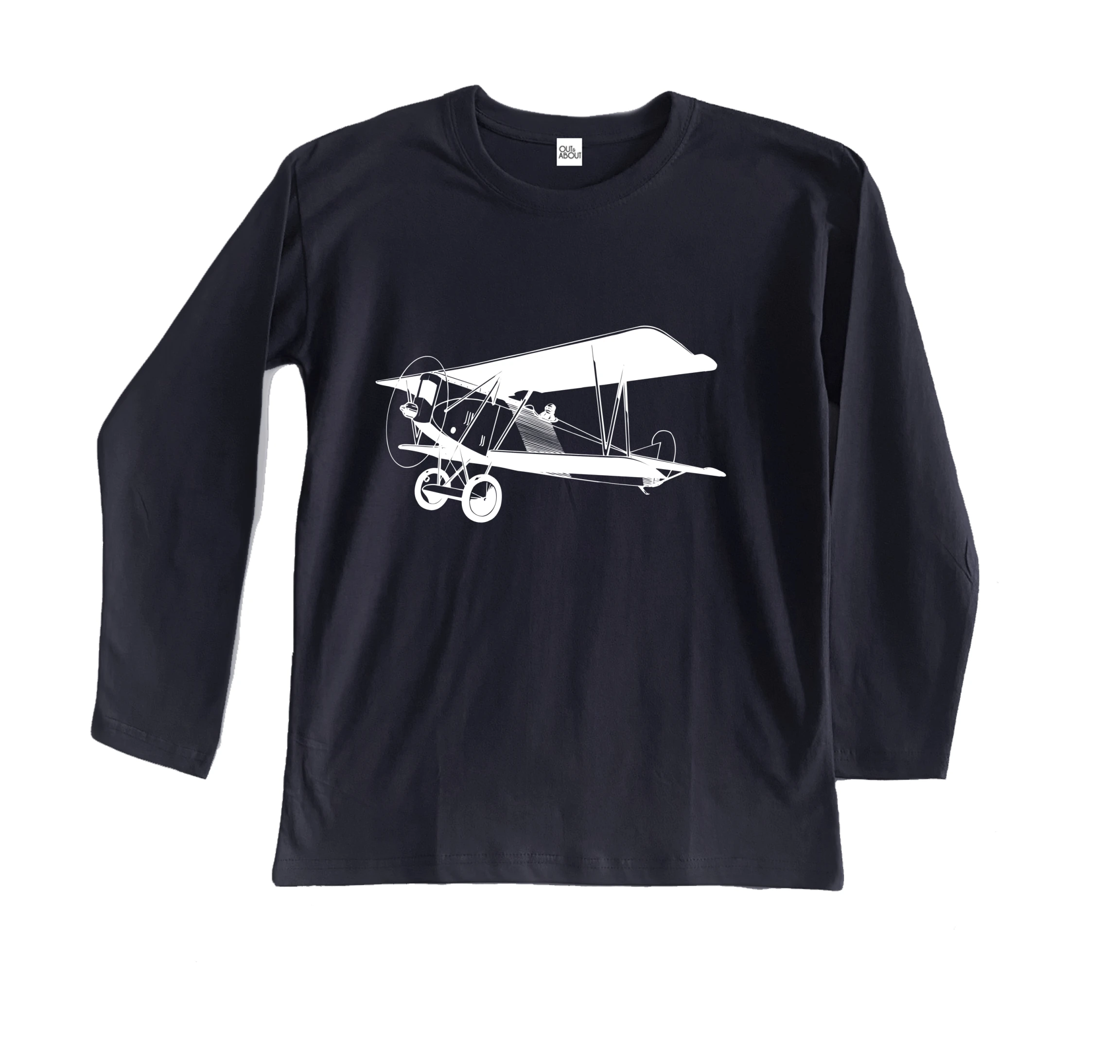 חולצה ארוכה מטוס רטרו חולצה ארוכה מטוס רטרו