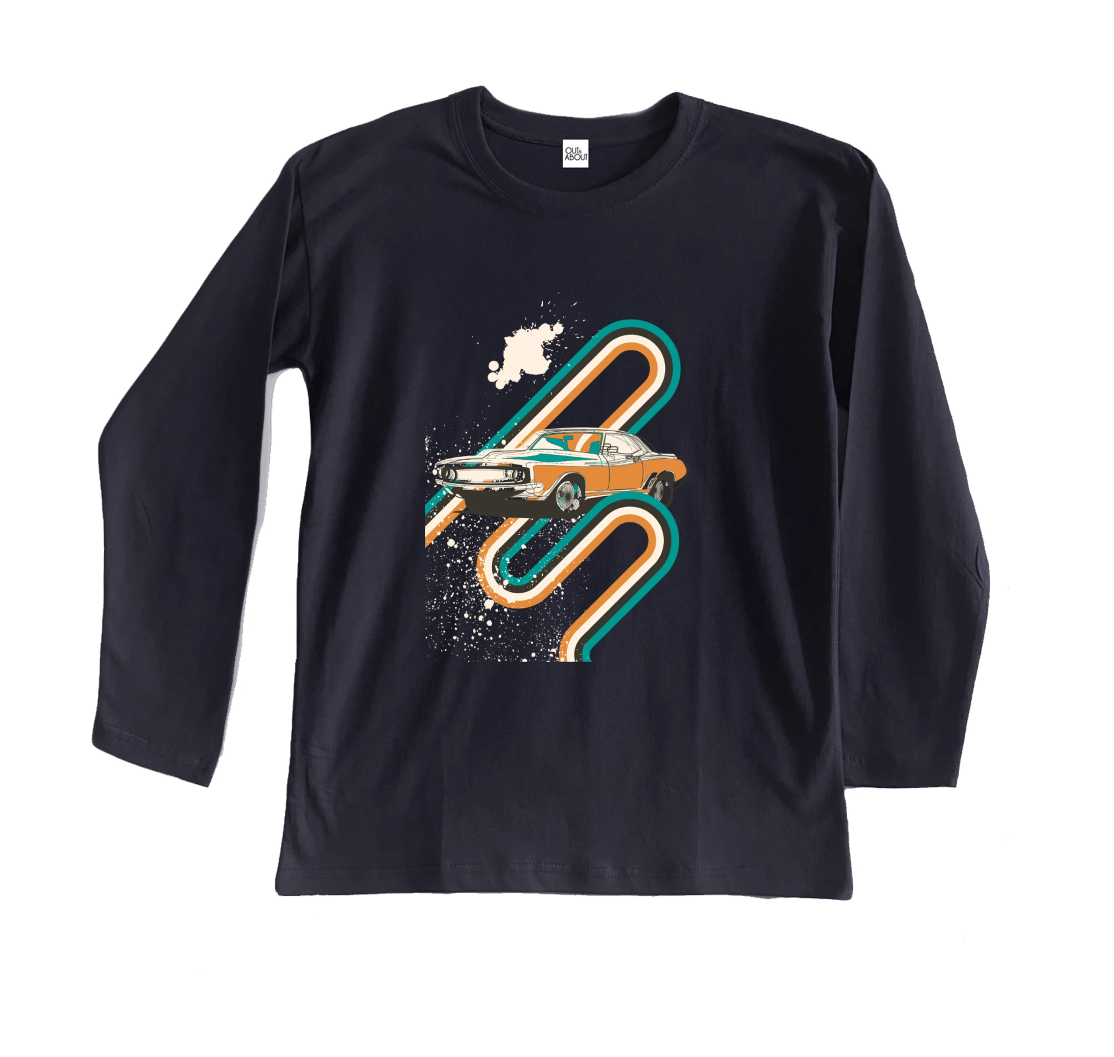 חולצה ארוכה רכב רטרו חולצה ארוכה רכב רטרו