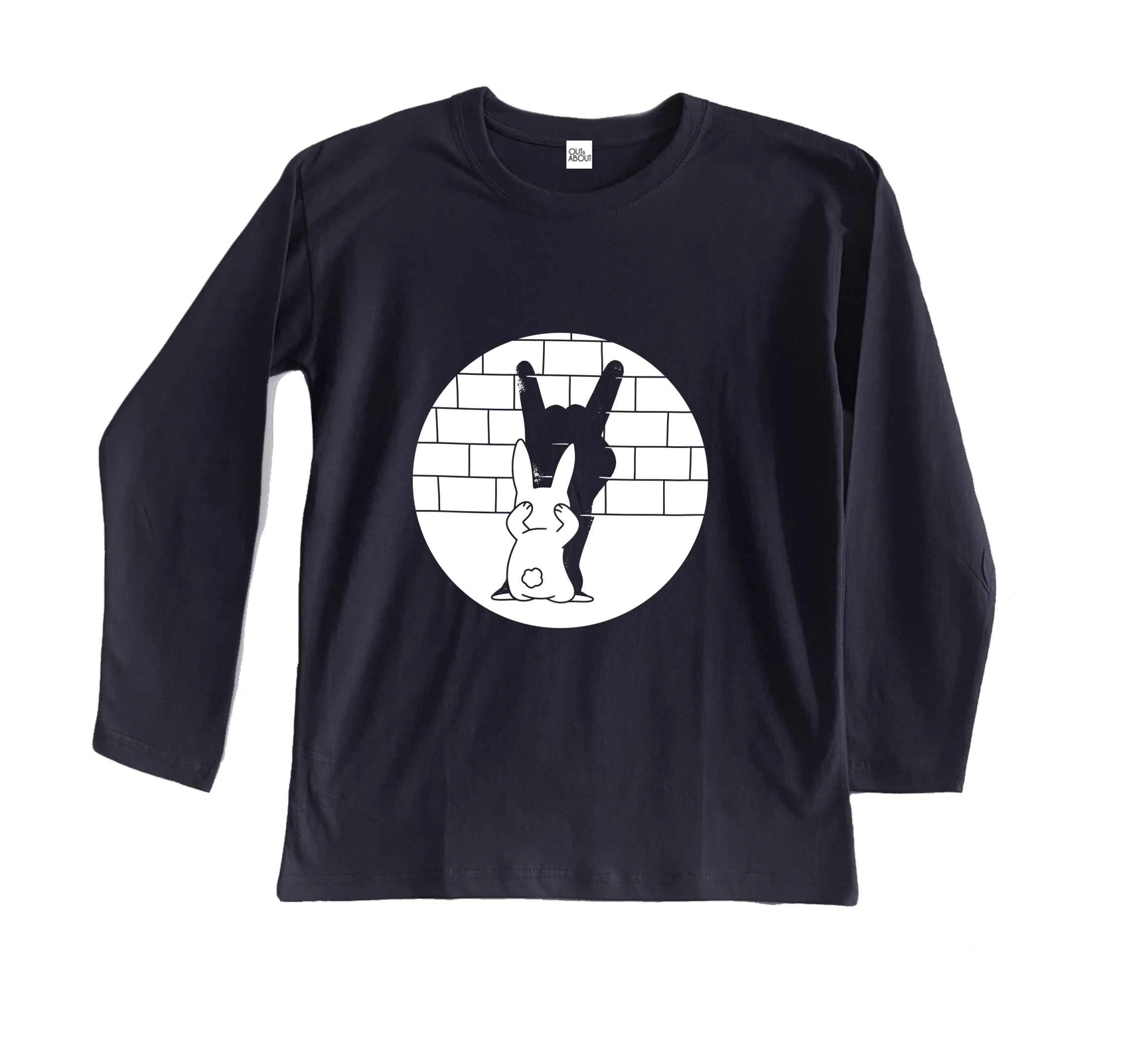 חולצה ארוכה צללית ארנב