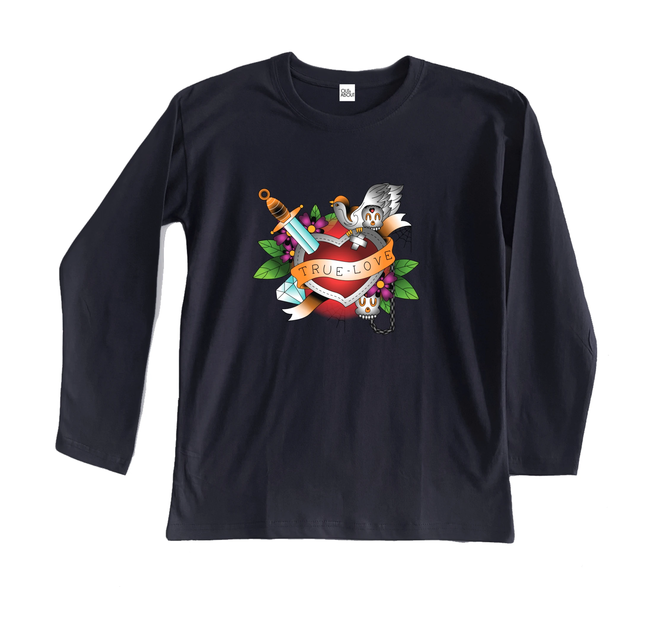 חולצה ארוכה קעקוע אהבת אמת חולצה ארוכה קעקוע אהבת אמת