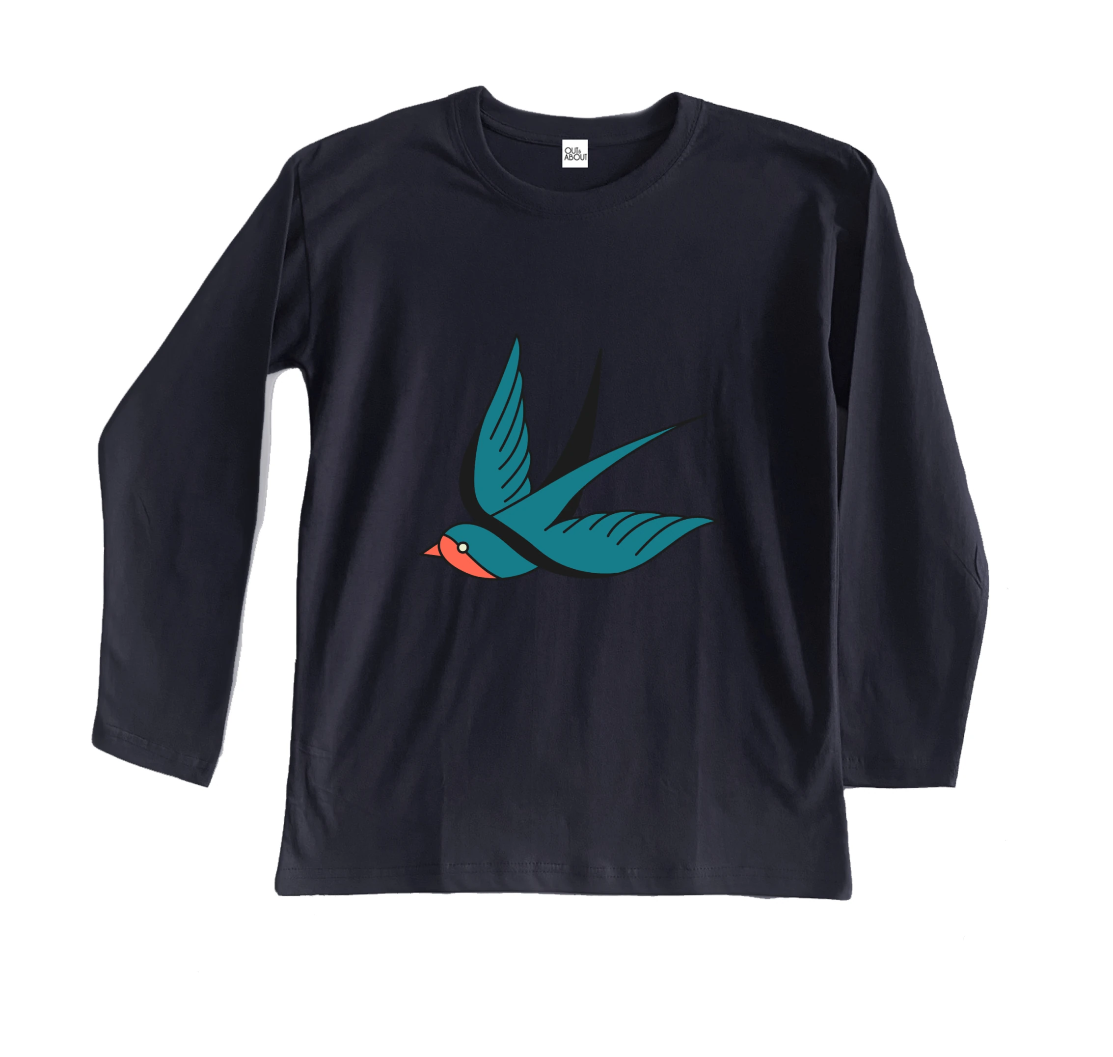 חולצה ארוכה קעקוע סנונית חולצה ארוכה קעקוע סנונית