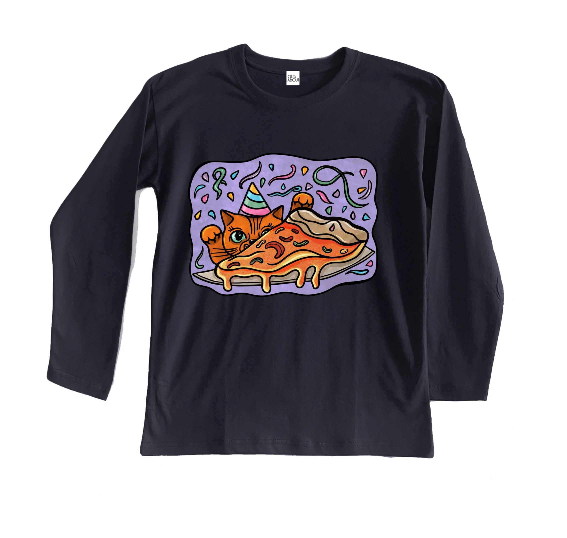 חולצה ארוכה פיצת יום הולדת חולצה ארוכה פיצת יום הולדת