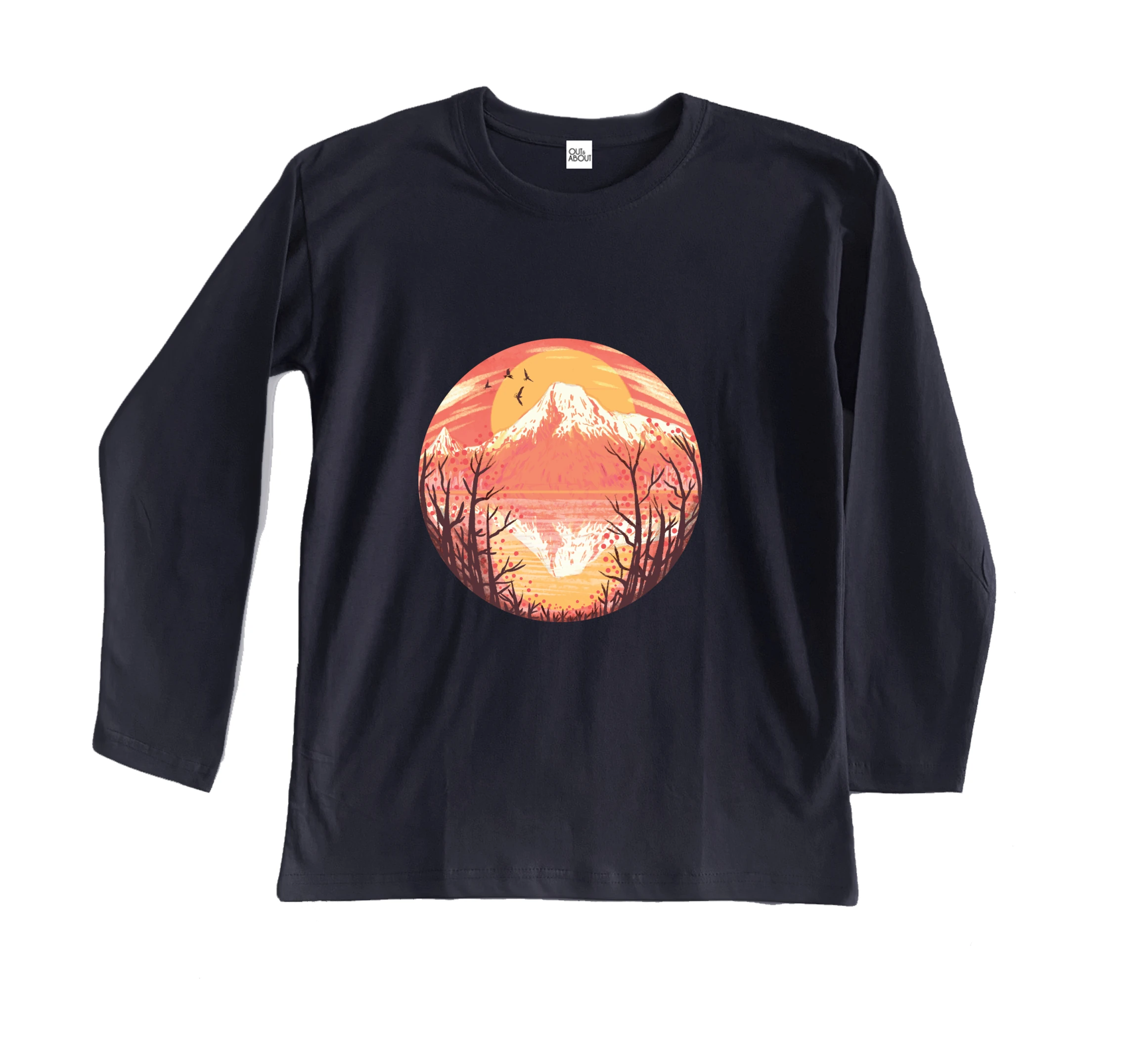 חולצה ארוכה שקיעה וולקנית חולצה ארוכה שקיעה וולקנית