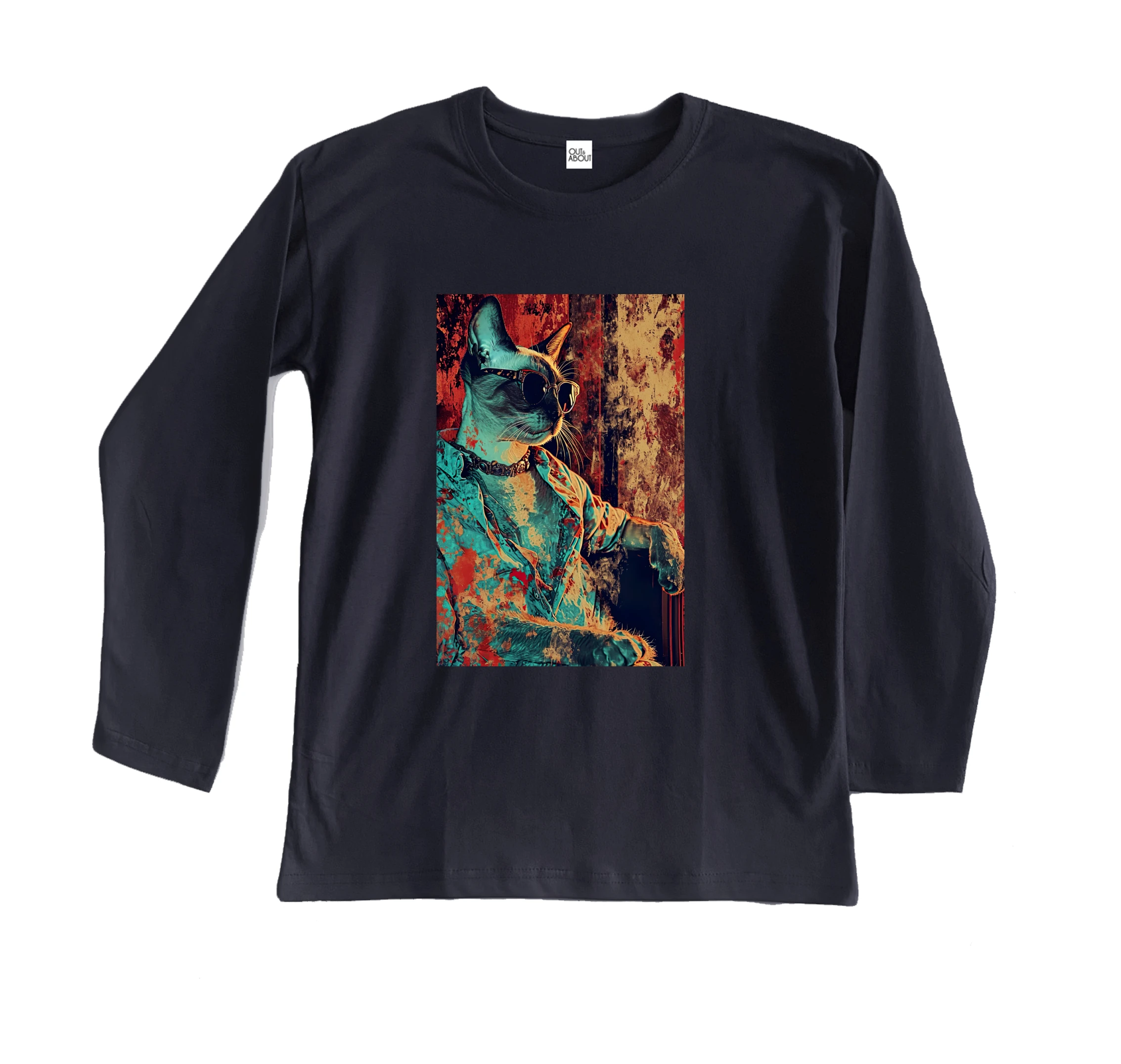 חולצה ארוכה cat painting 2 חולצה ארוכה cat painting 2