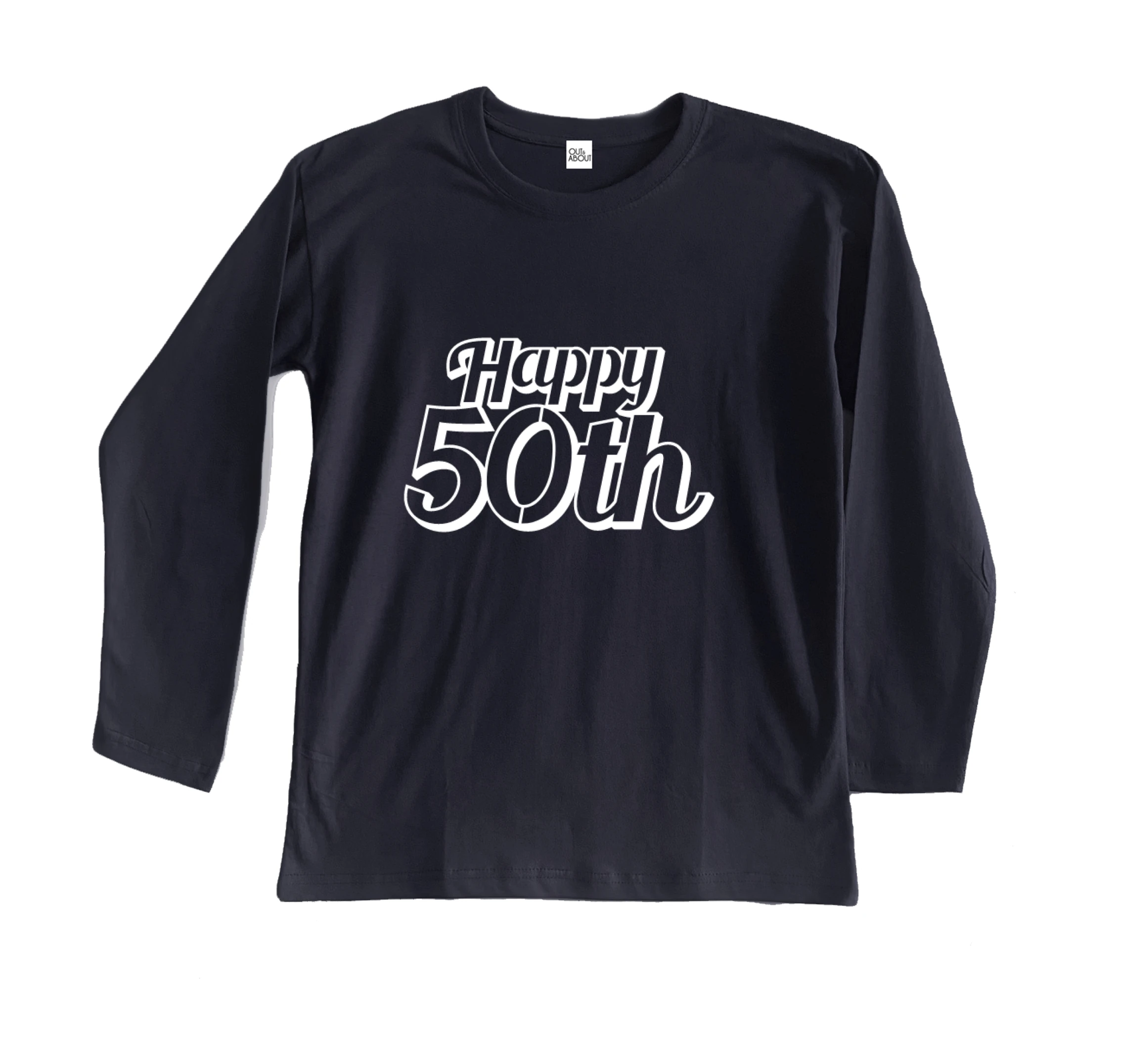 חולצה ארוכה יום הולדת עגול 50 חולצה ארוכה יום הולדת עגול 50