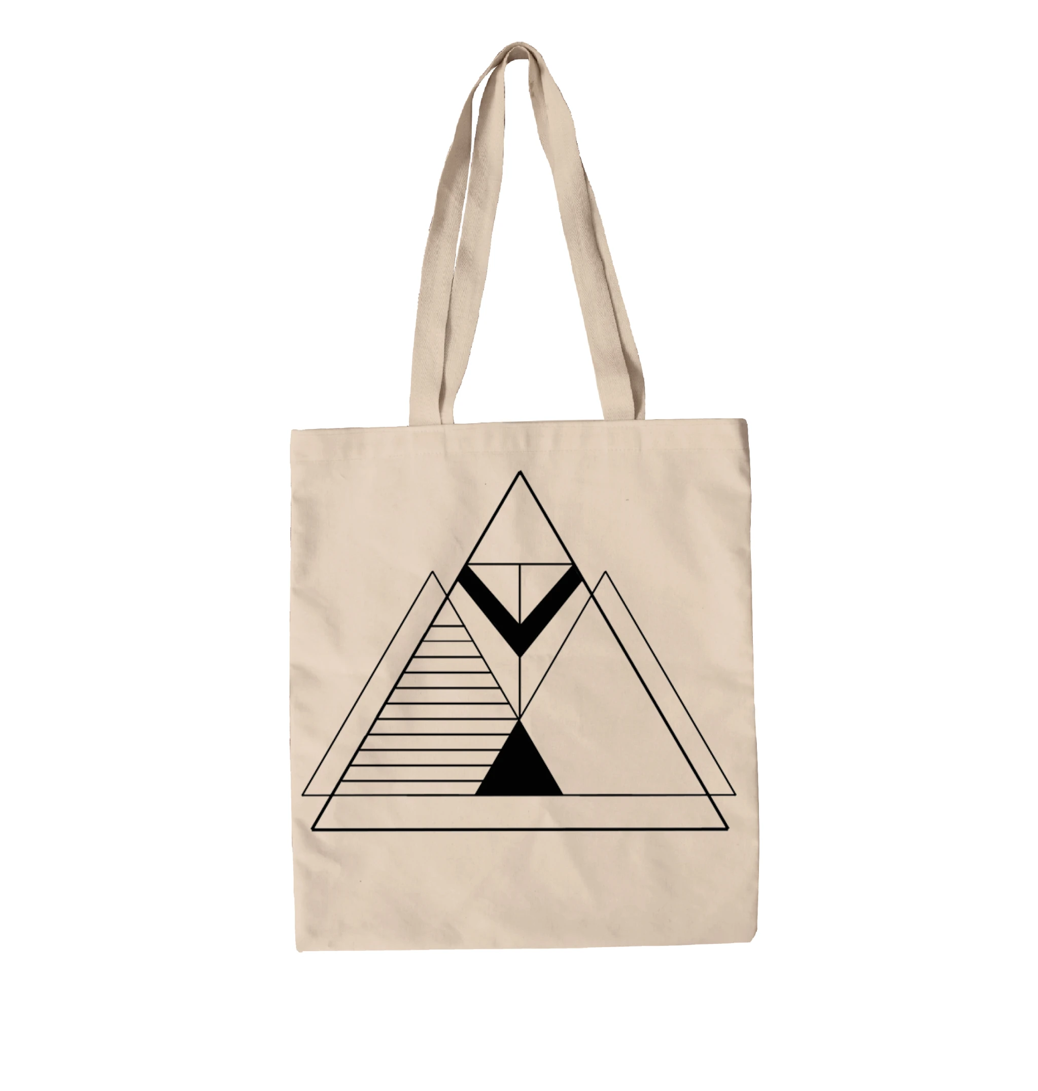 תיק בד משולש גאומטרי