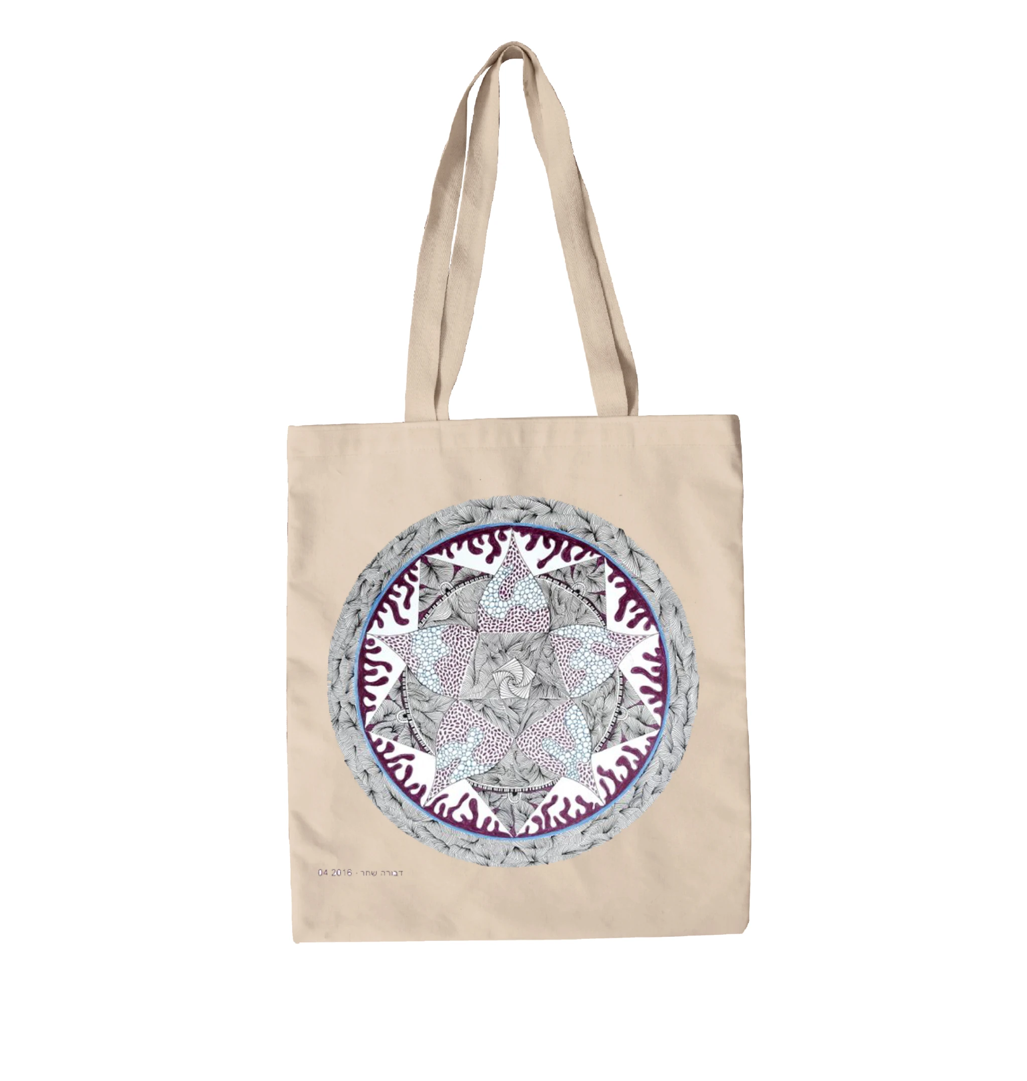 תיק בד מנדלה מסגרת עגולה