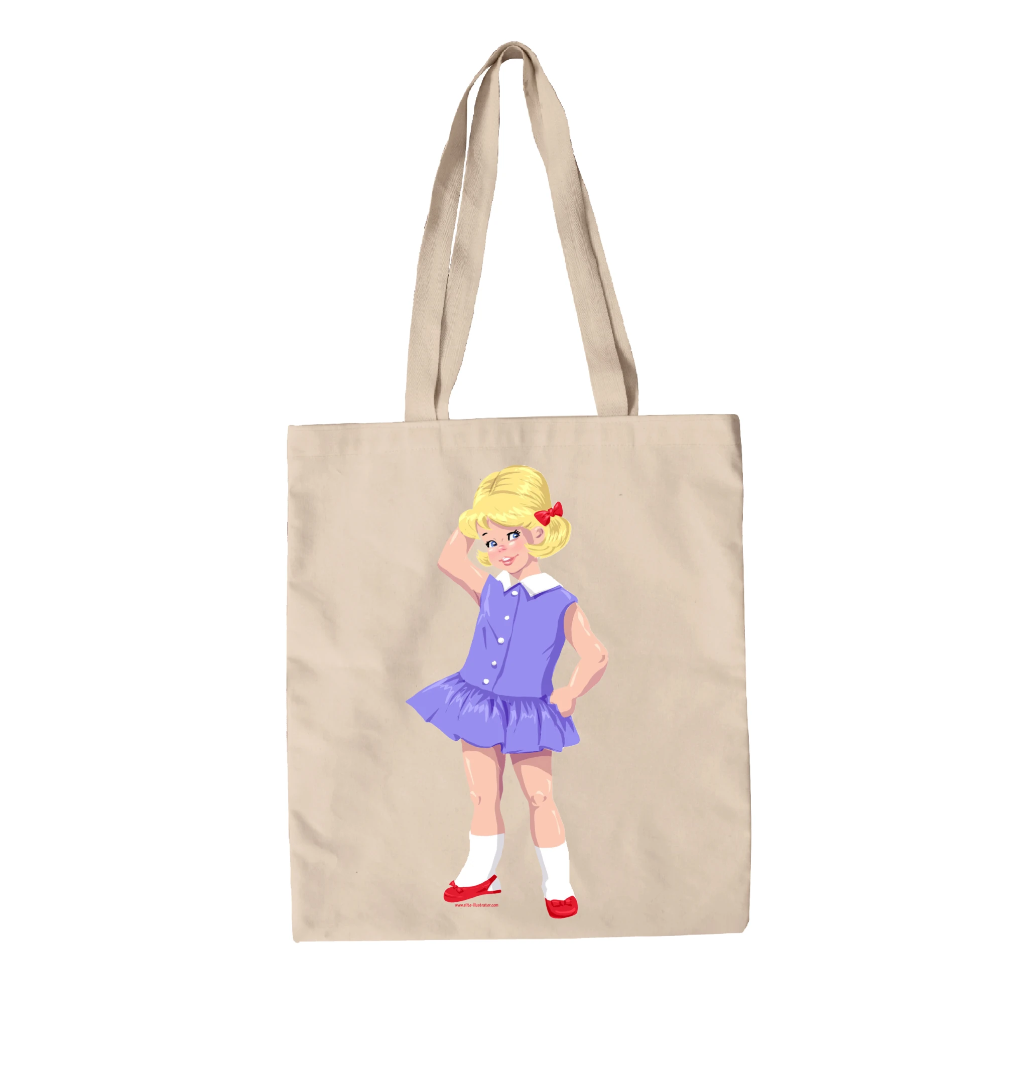 תיק בד ילדה רטרו