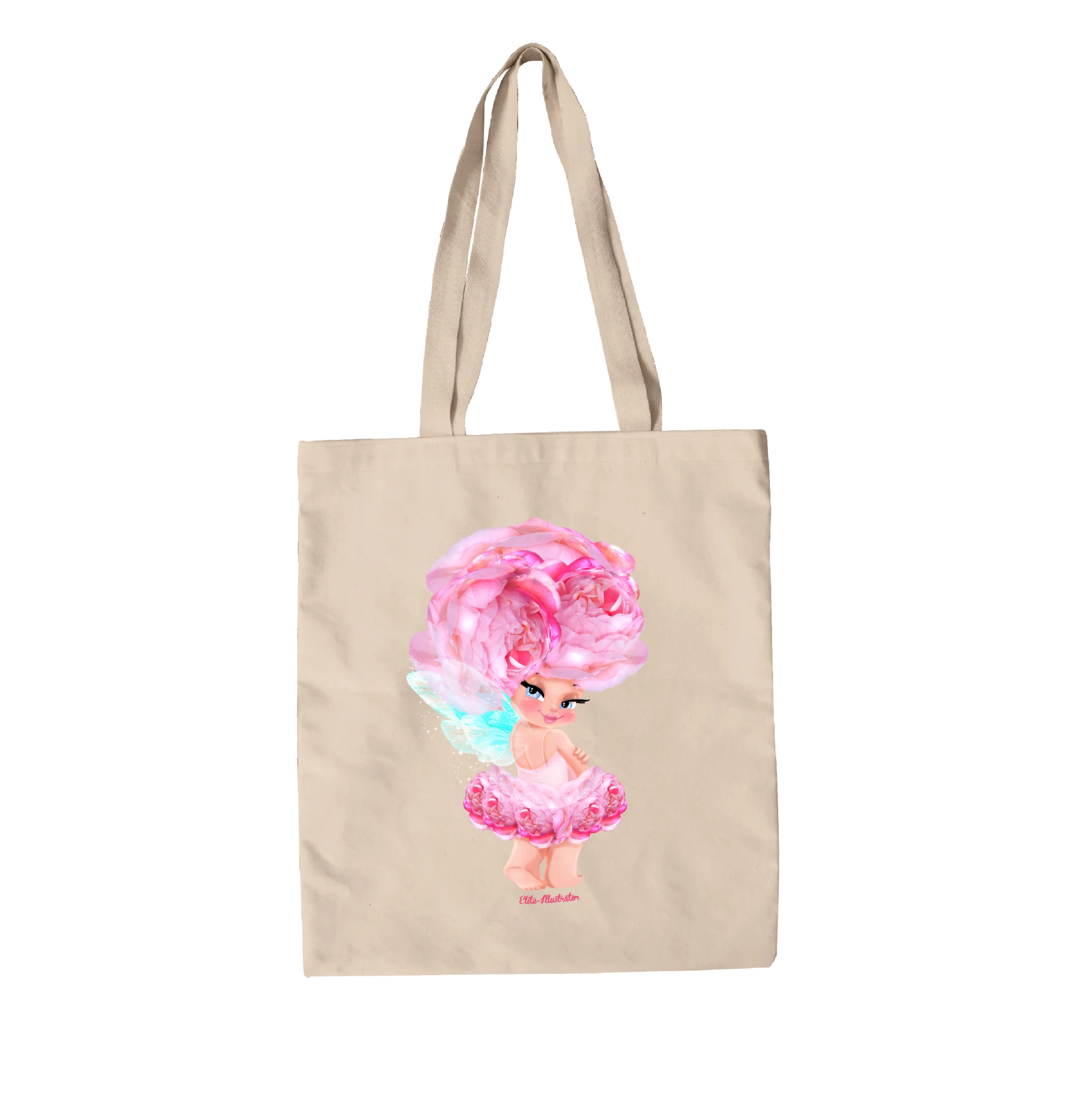 תיק בד פיה פרחונית