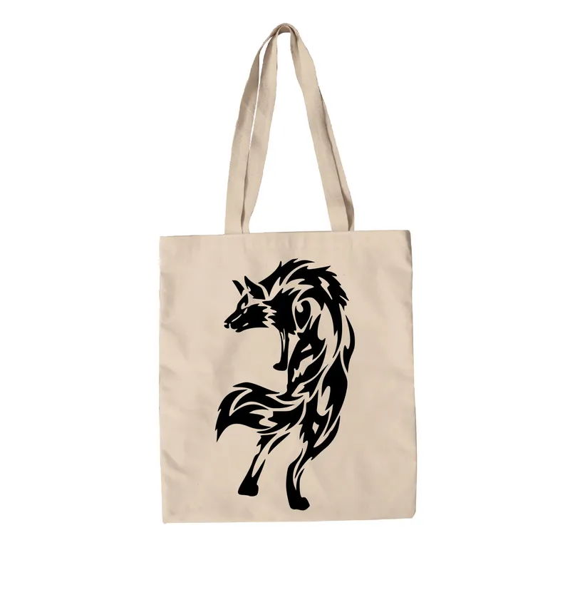 Wolf Tattoo Canvas Bag