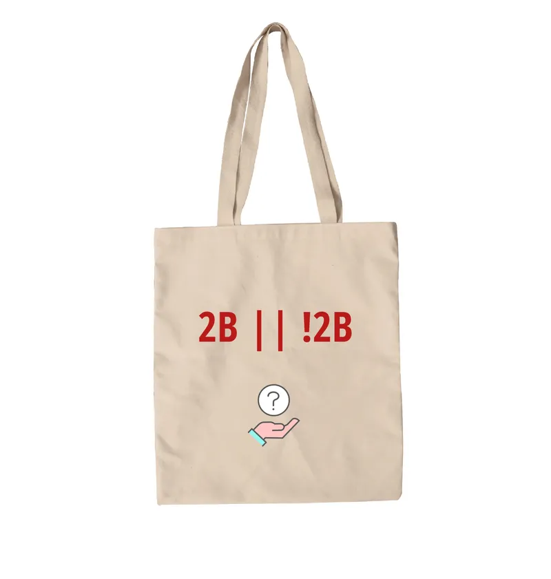 To-be-or-not canvas bag