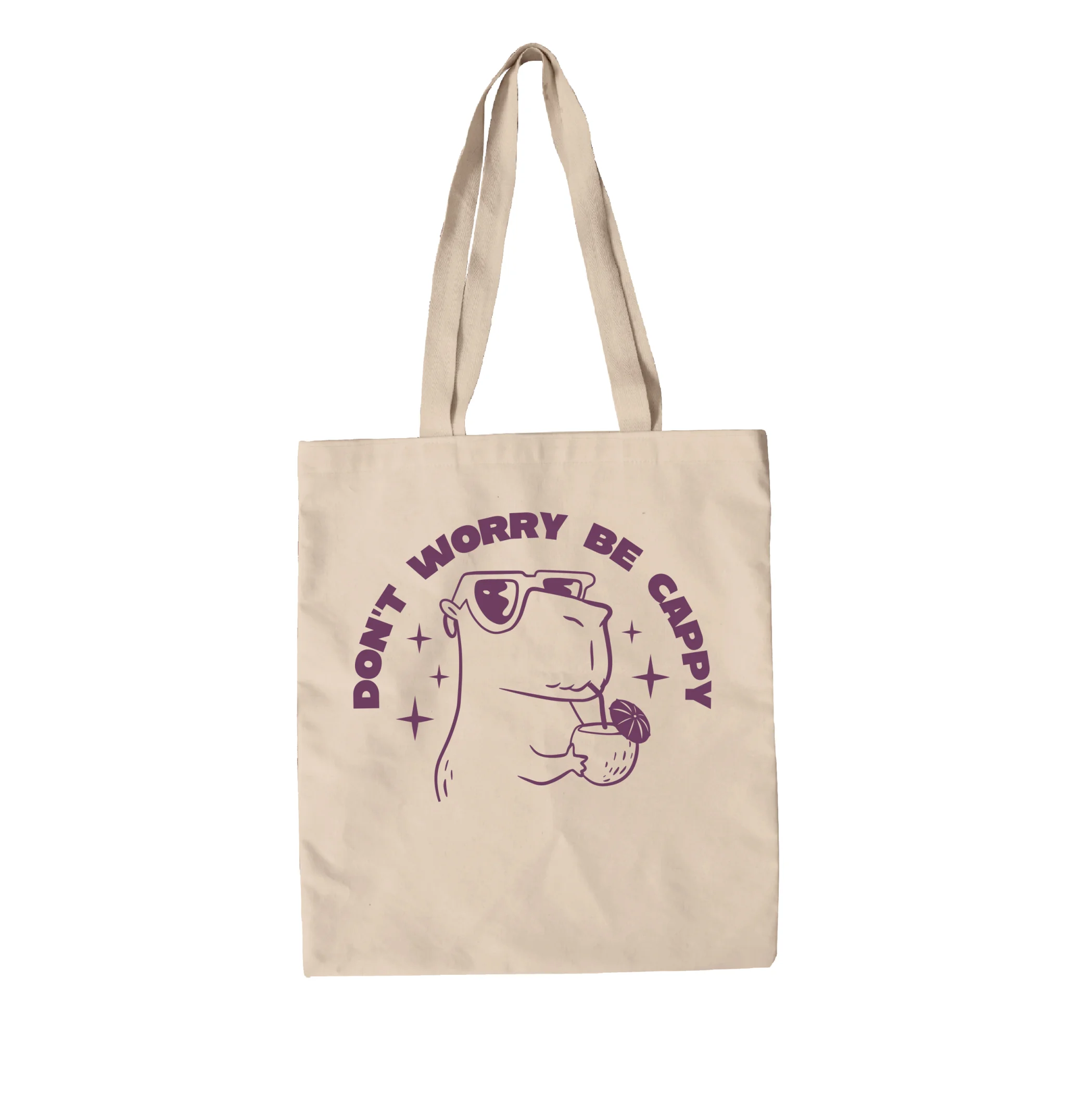 תיק בד dont worry be cappy