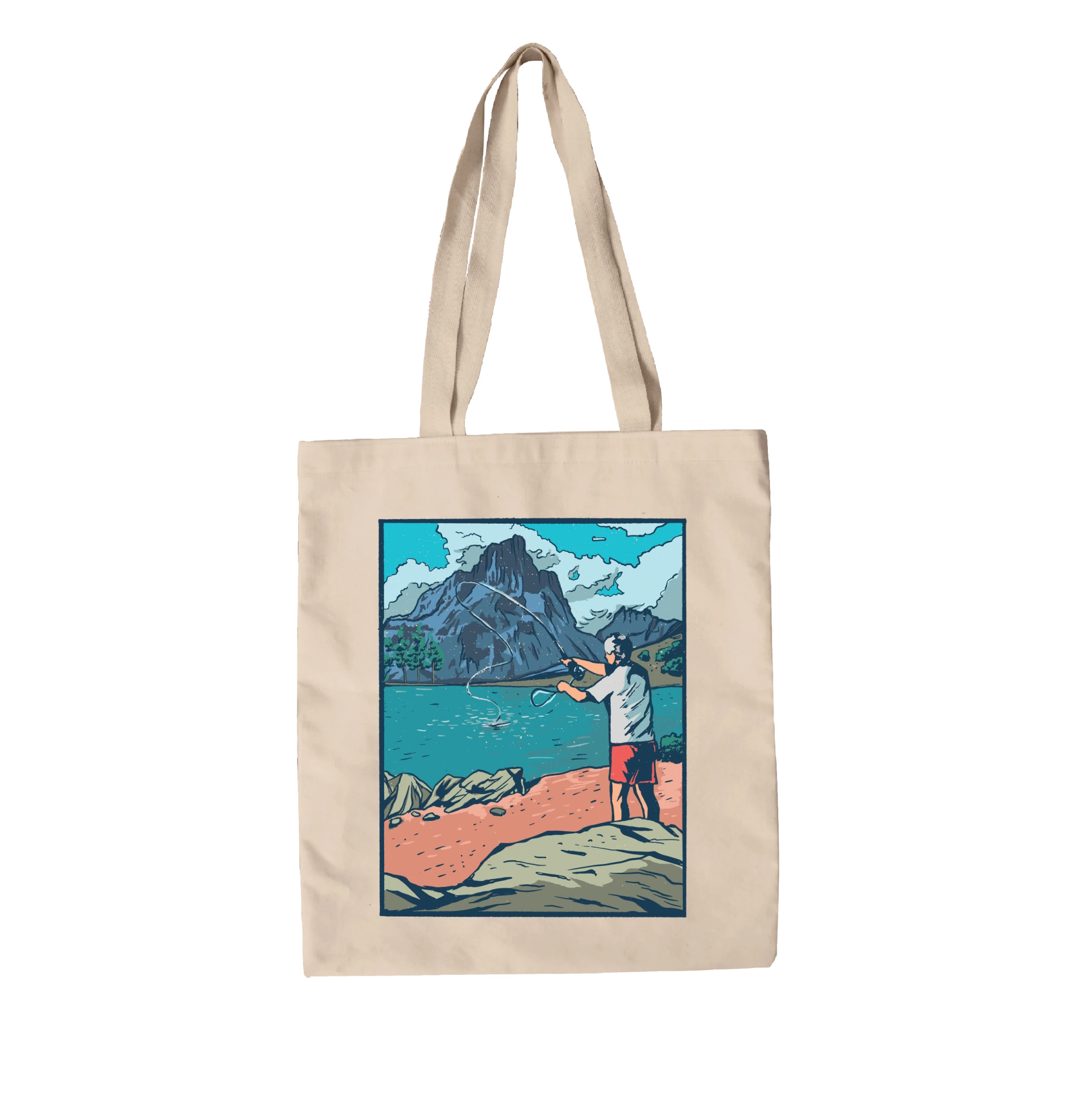 תיק בד דייג בהרים