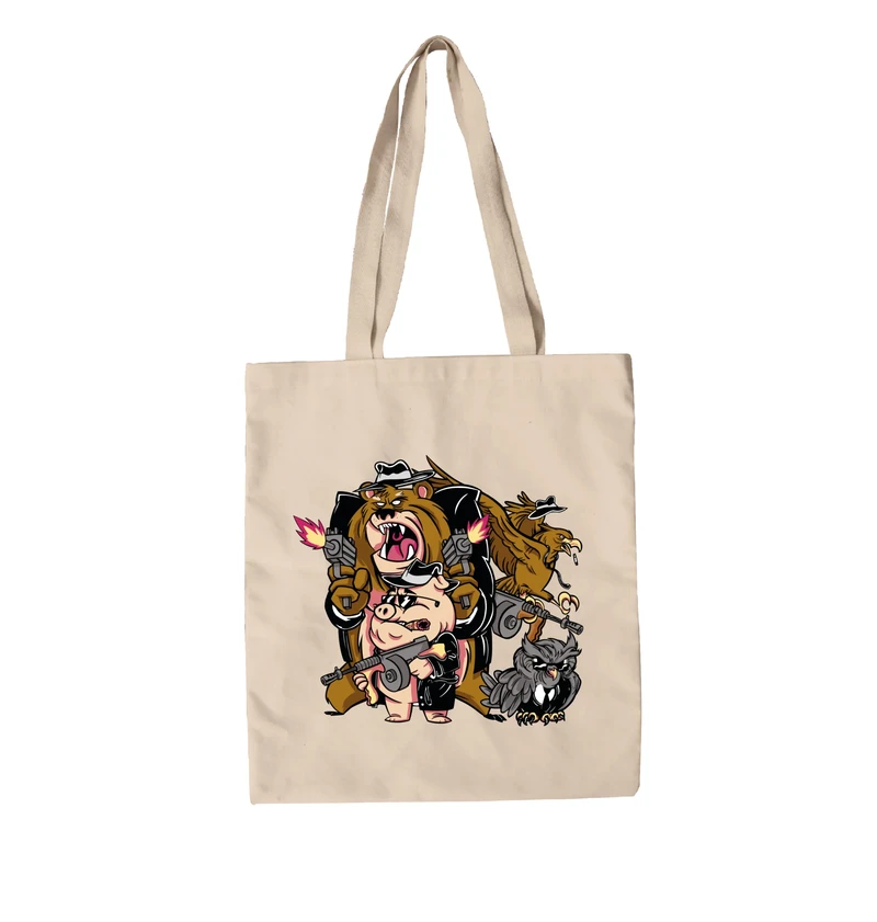 תיק בד מאפיה של חיות