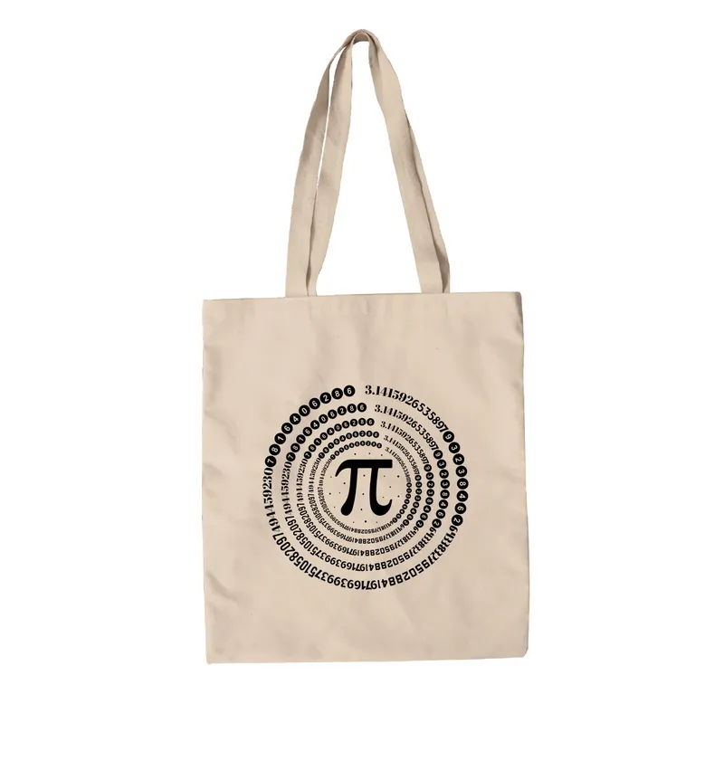 pi symbol canvas bag