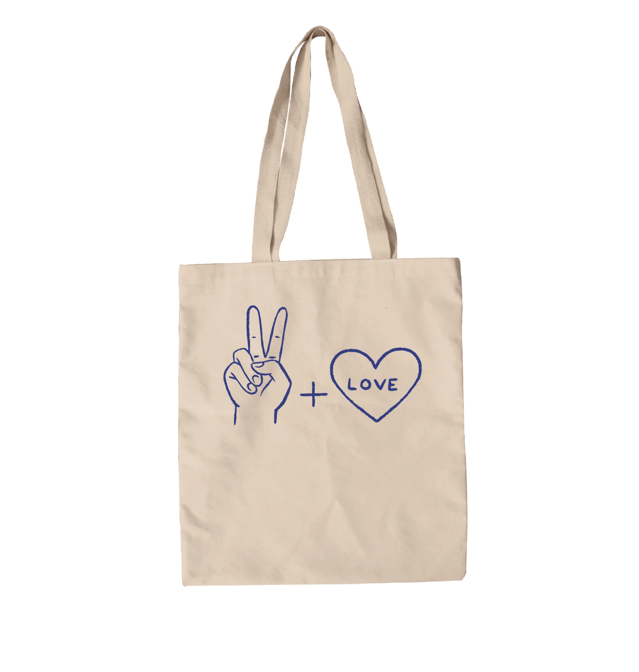 תיק בד פיס אנד לאב