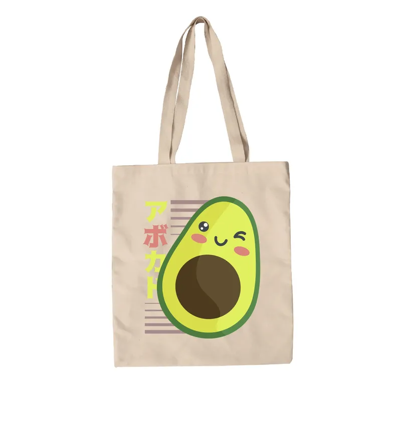 תיק בד Avocado Kawaii