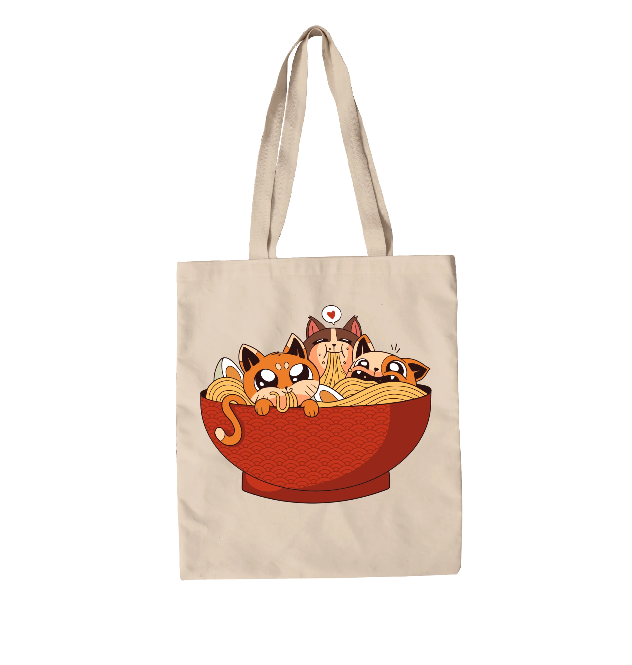 תיק בד ראמן חתולים