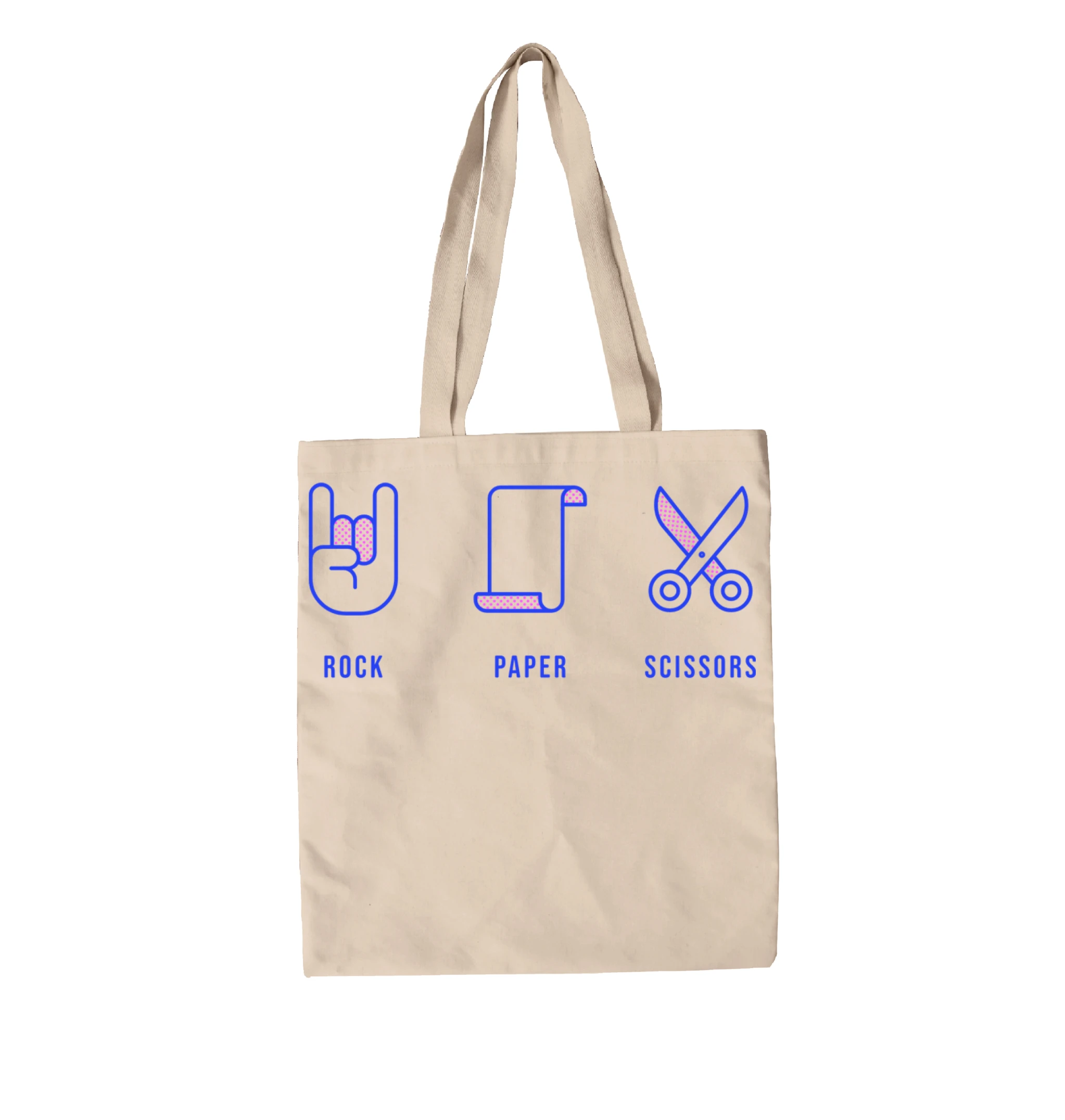 תיק בד רוק נייר ומספריים