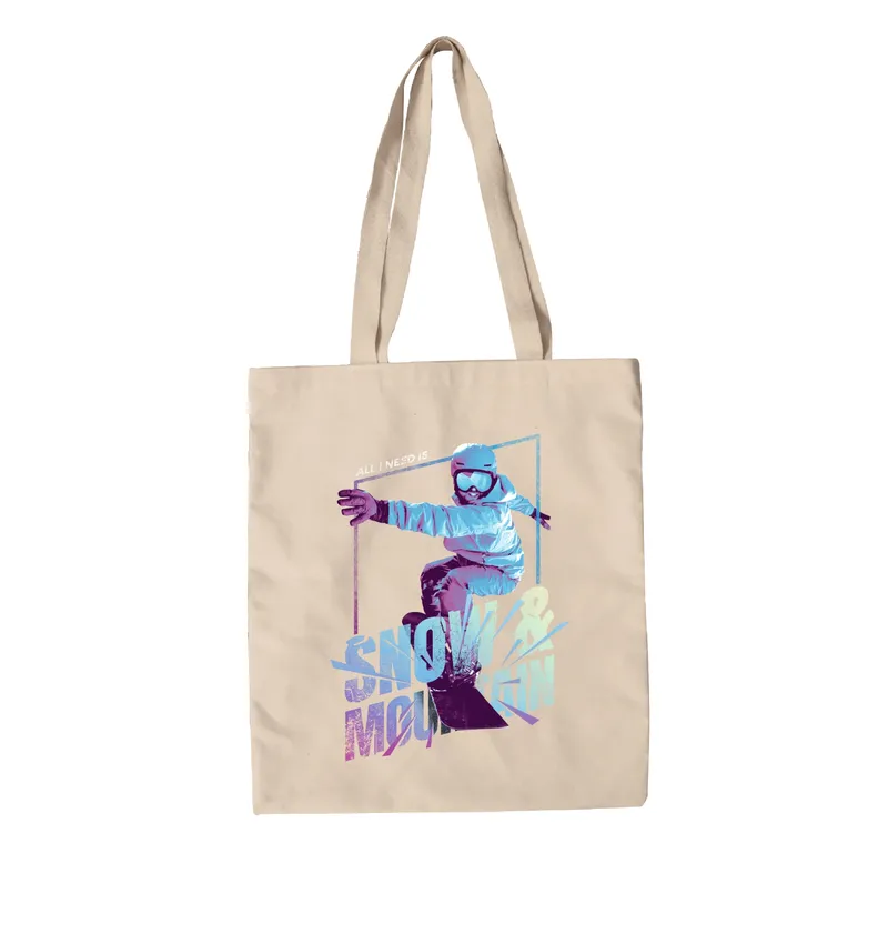 Snowboarding Canvas Bag