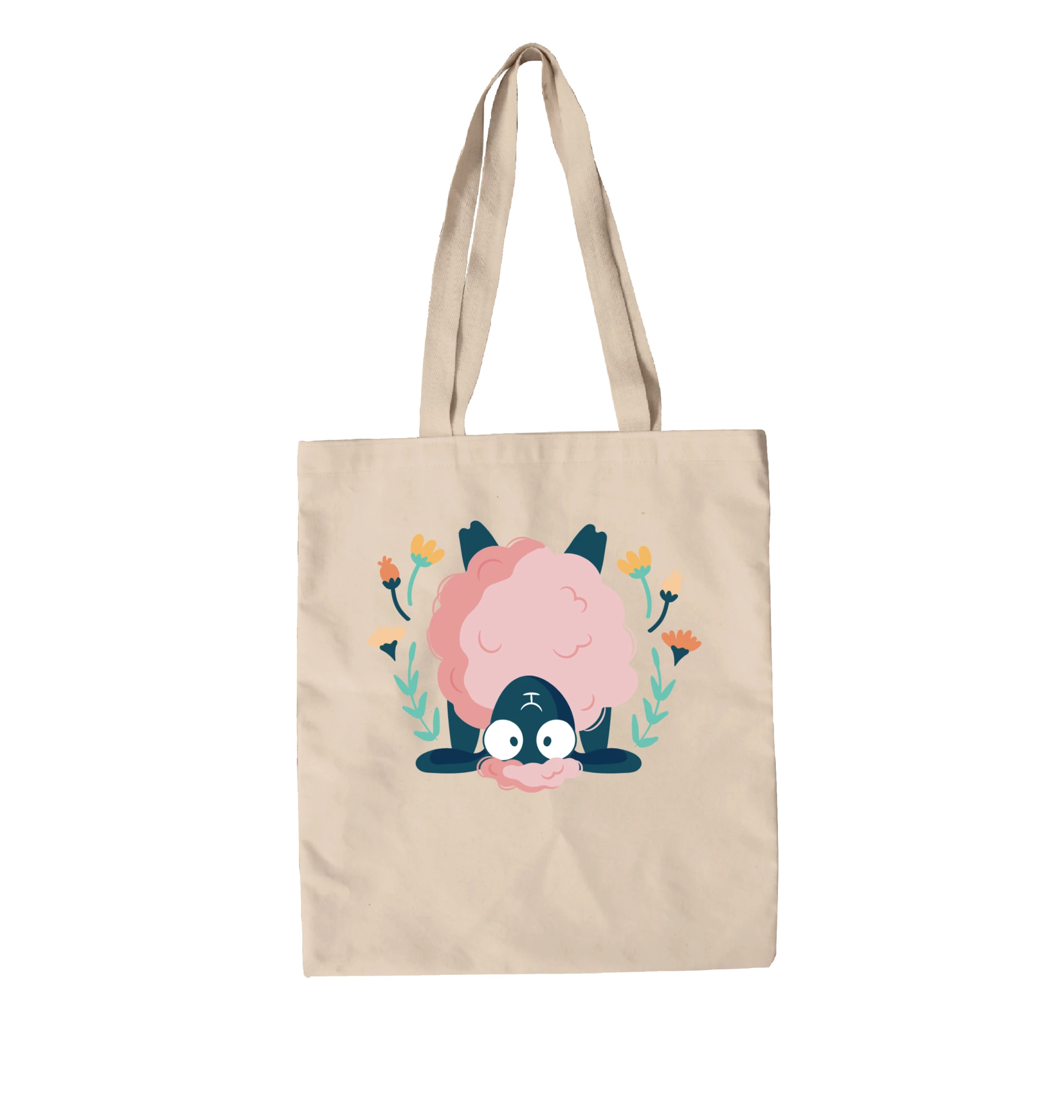 תיק בד כבשה מתרגלת יוגה