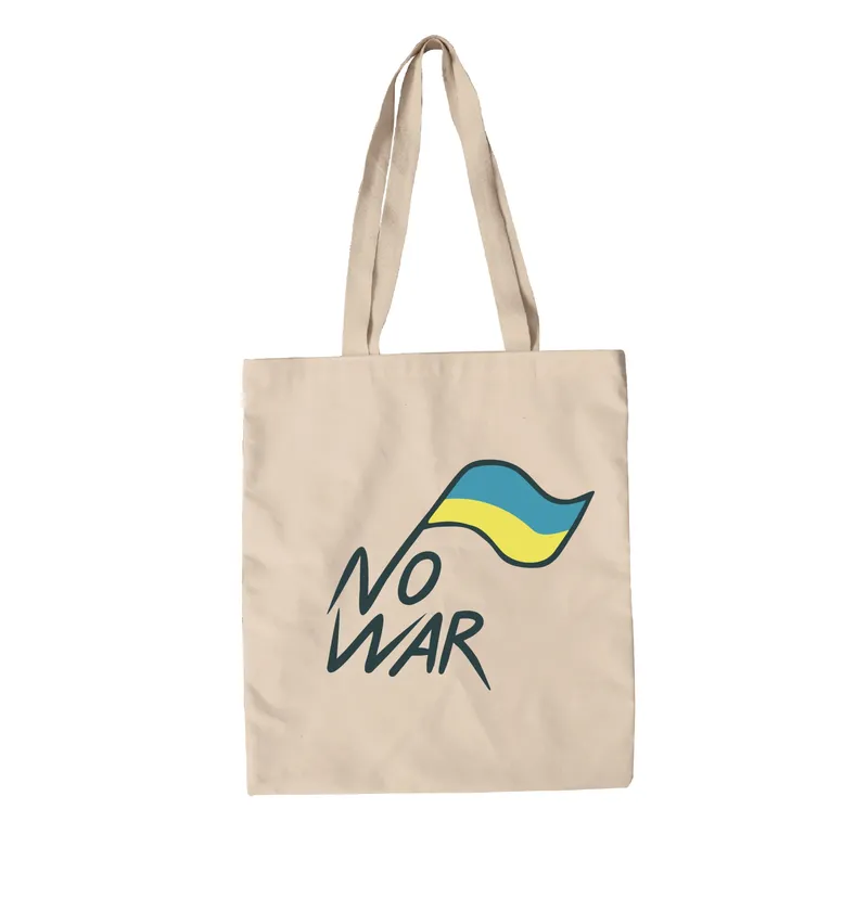 תיק בד no war ukraine