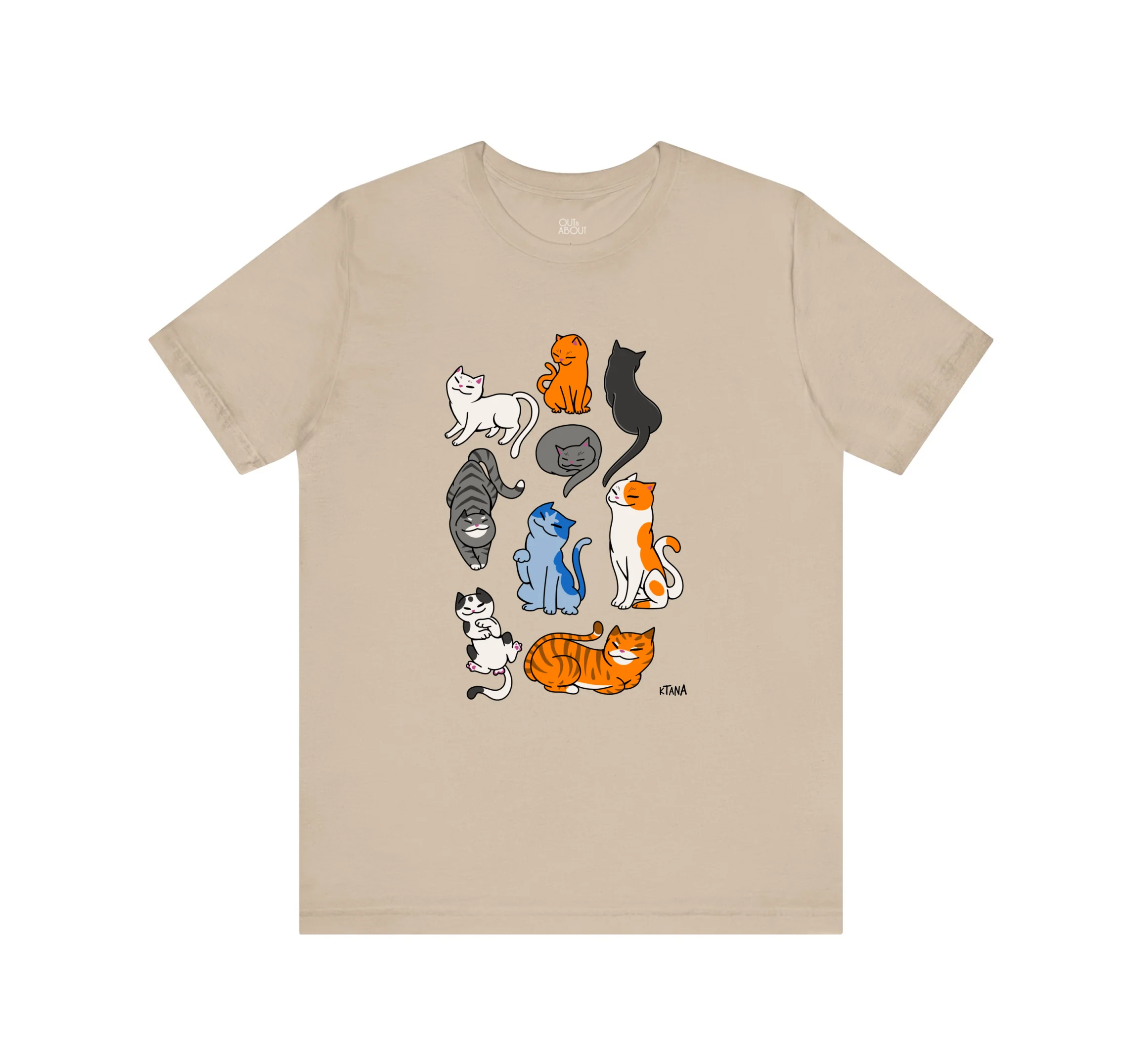 בייסיק טי A lot of cats – M, בז'
