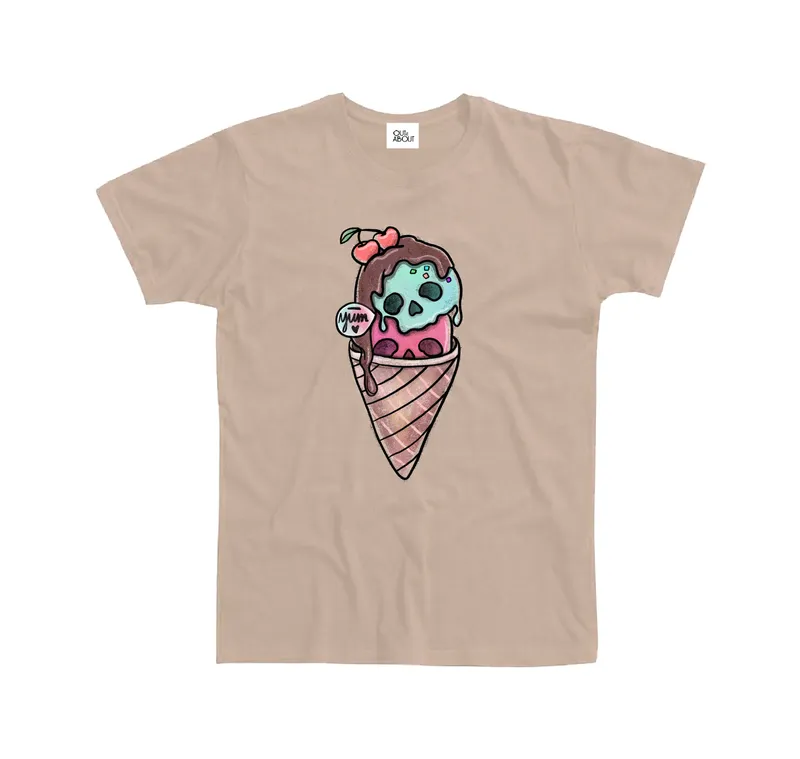 בייסיק טי ice cream skull