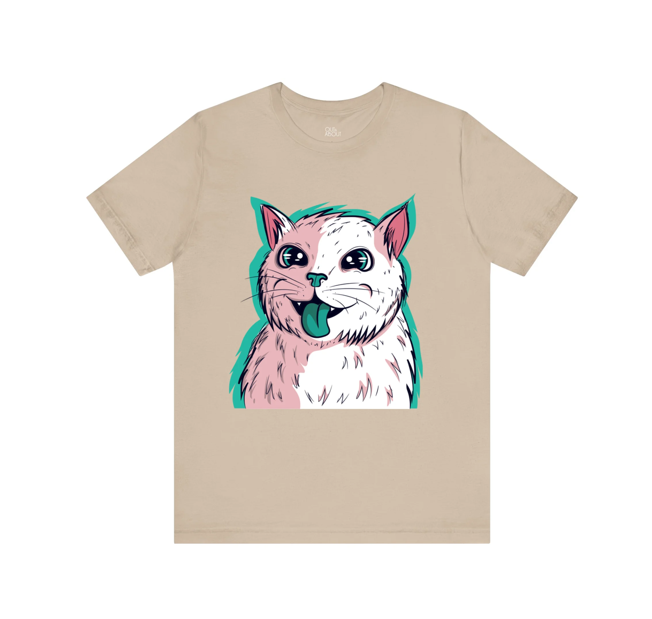 בייסיק טי חתול מוציא לשון