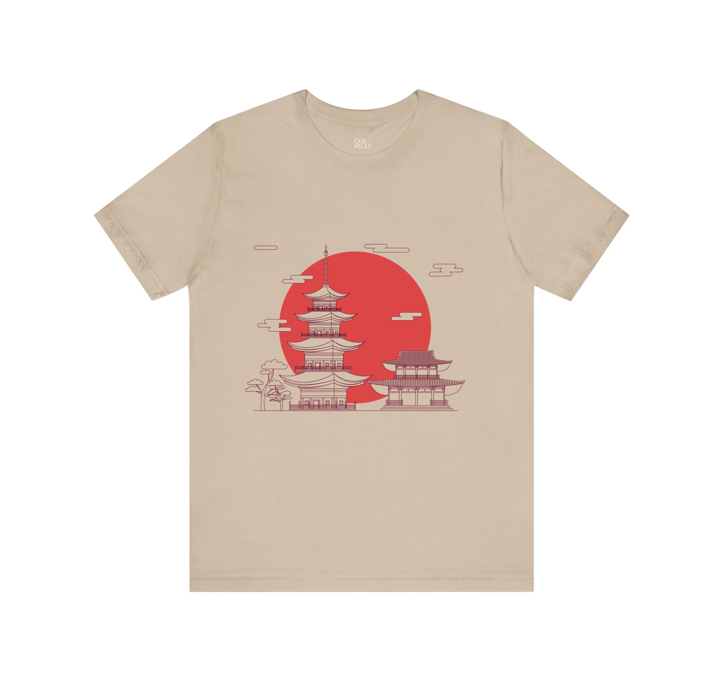 חולצה מקדש יפני חולצה מקדש יפני