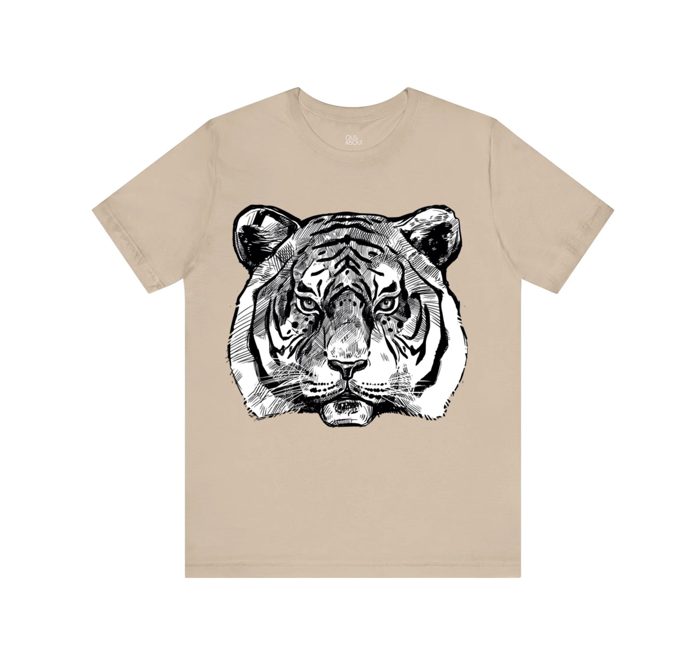 בייסיק טי טיגריס שחור לבן