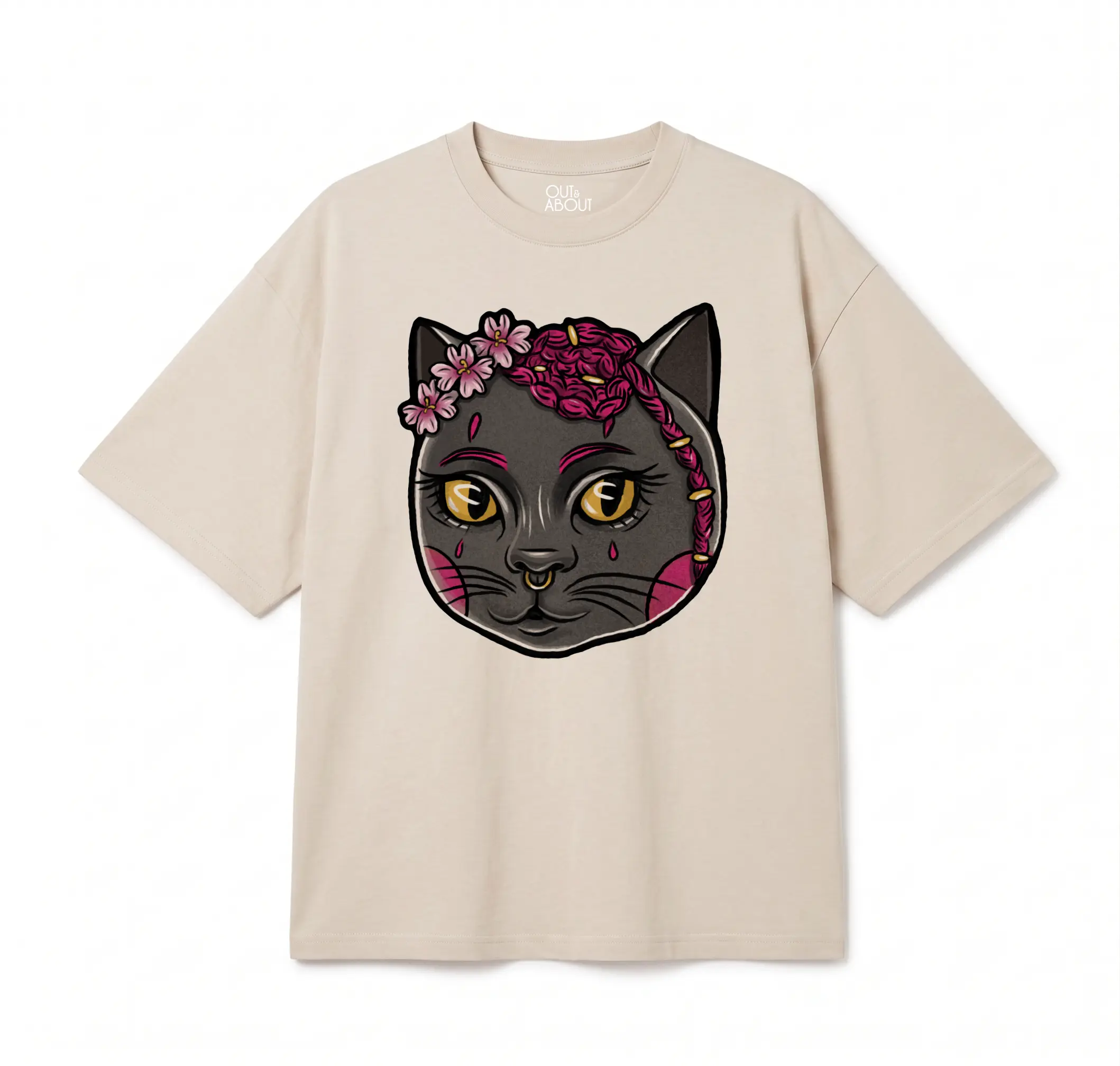 חולצת אוברסייז catfloral חולצת אוברסייז catfloral