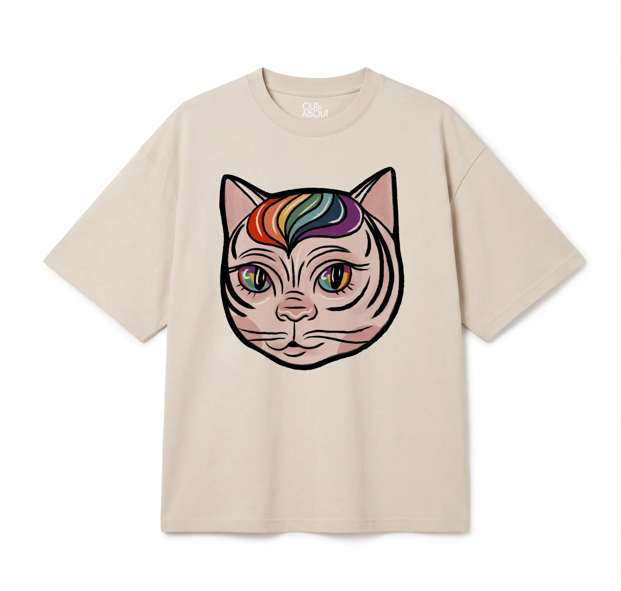 חולצת אוברסייז catrainbow חולצת אוברסייז catrainbow