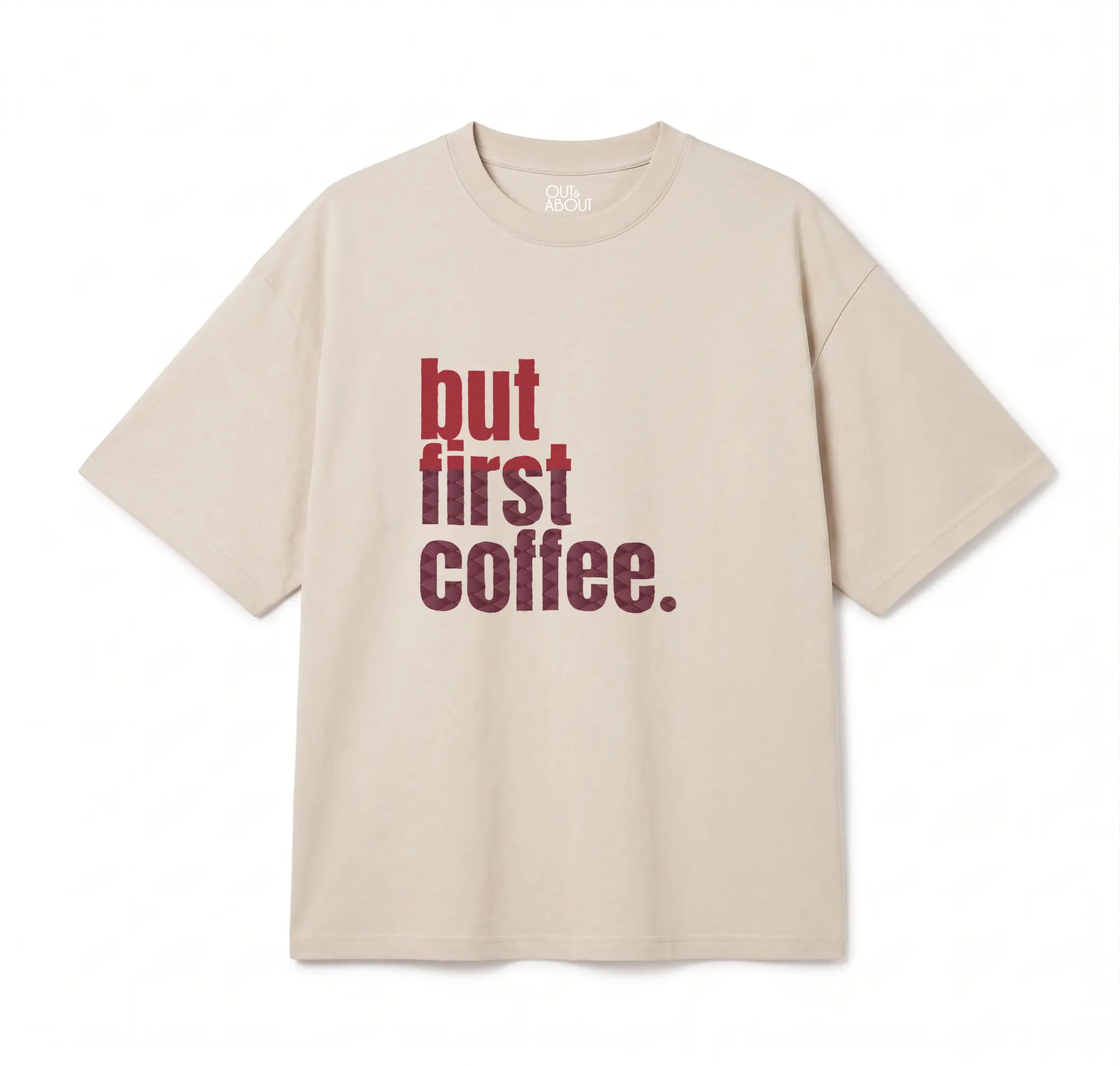 חולצת אוברסייז first coffee sunset חולצת אוברסייז first coffee sunset