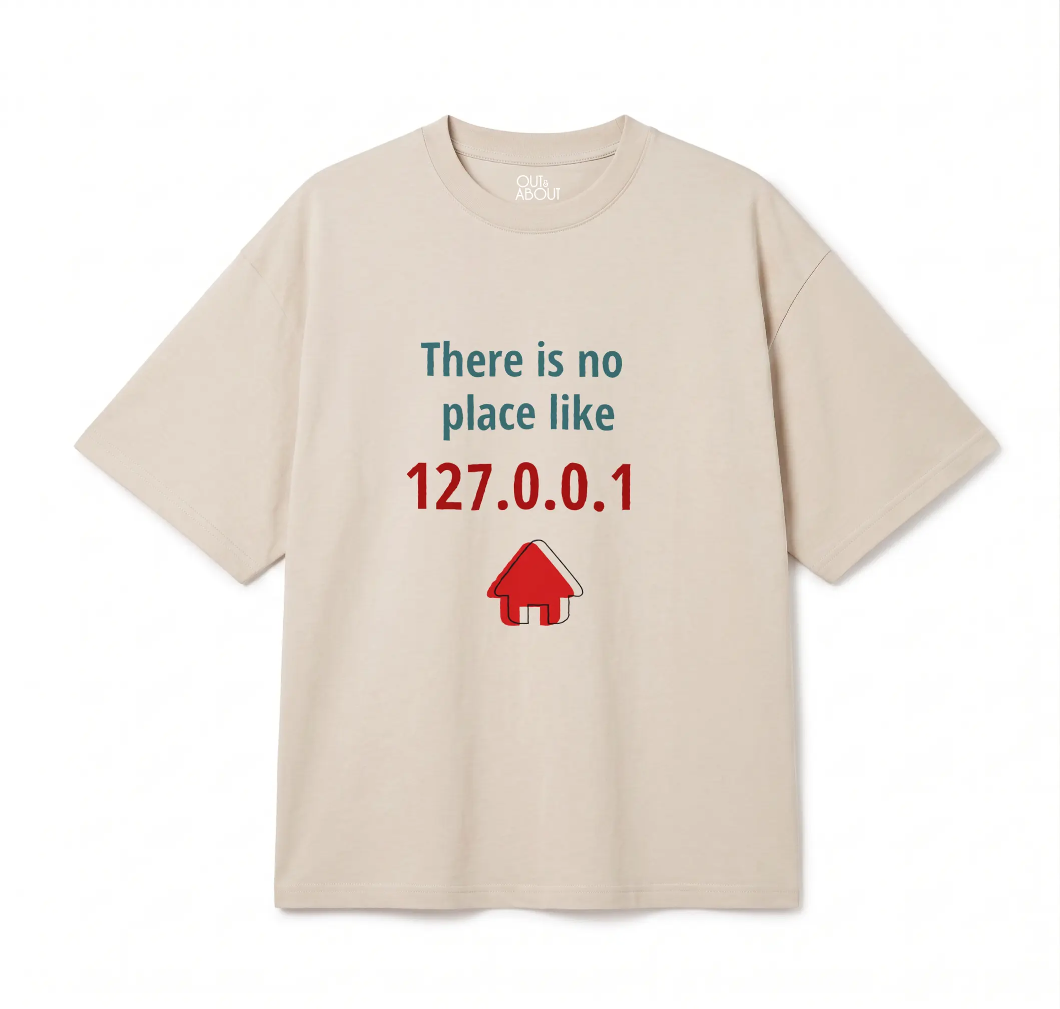 חולצת אוברסייז Noplace 127.0.0.1 חולצת אוברסייז Noplace 127.0.0.1