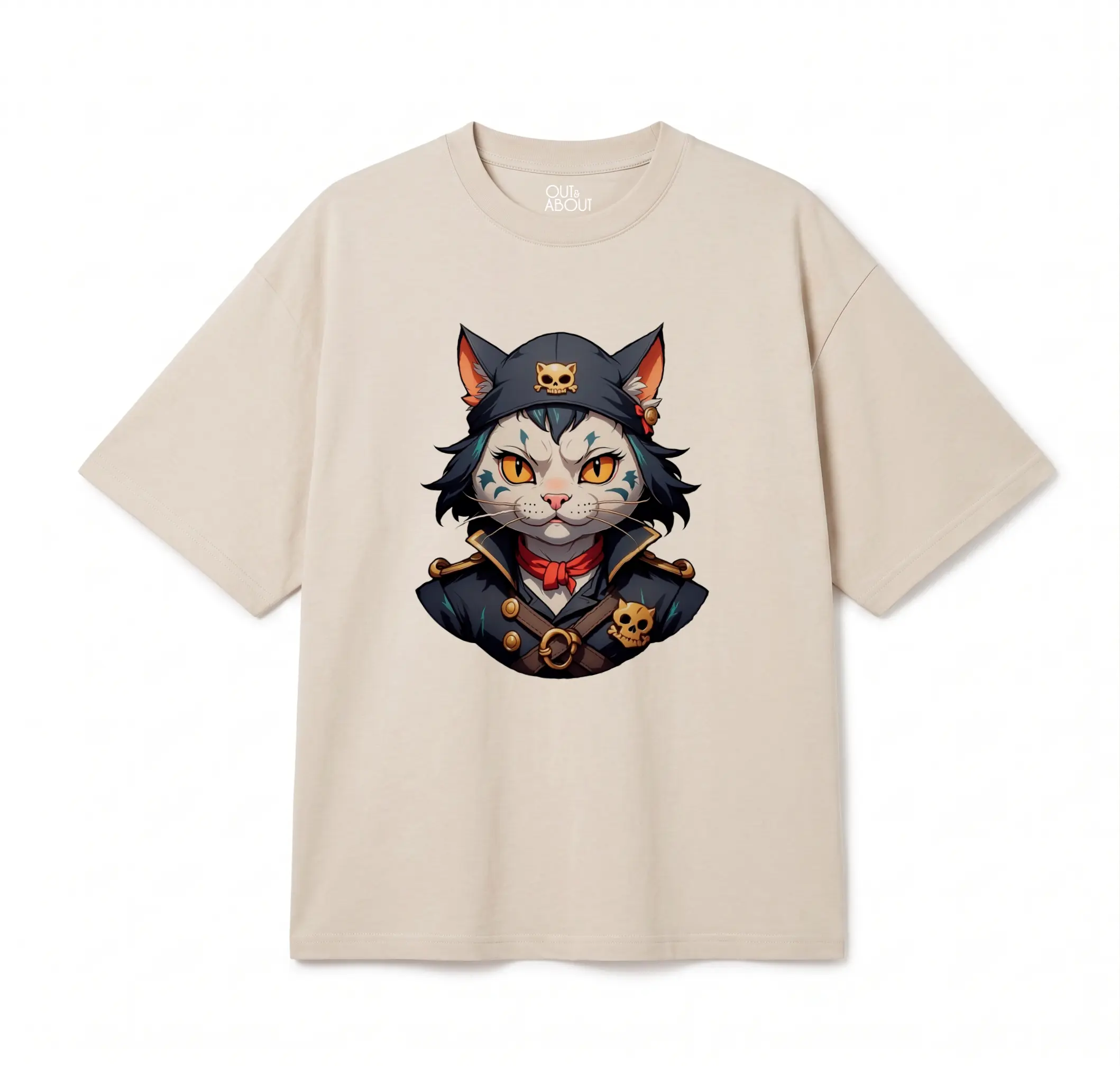 חולצת אוברסייז pirate cat חולצת אוברסייז pirate cat