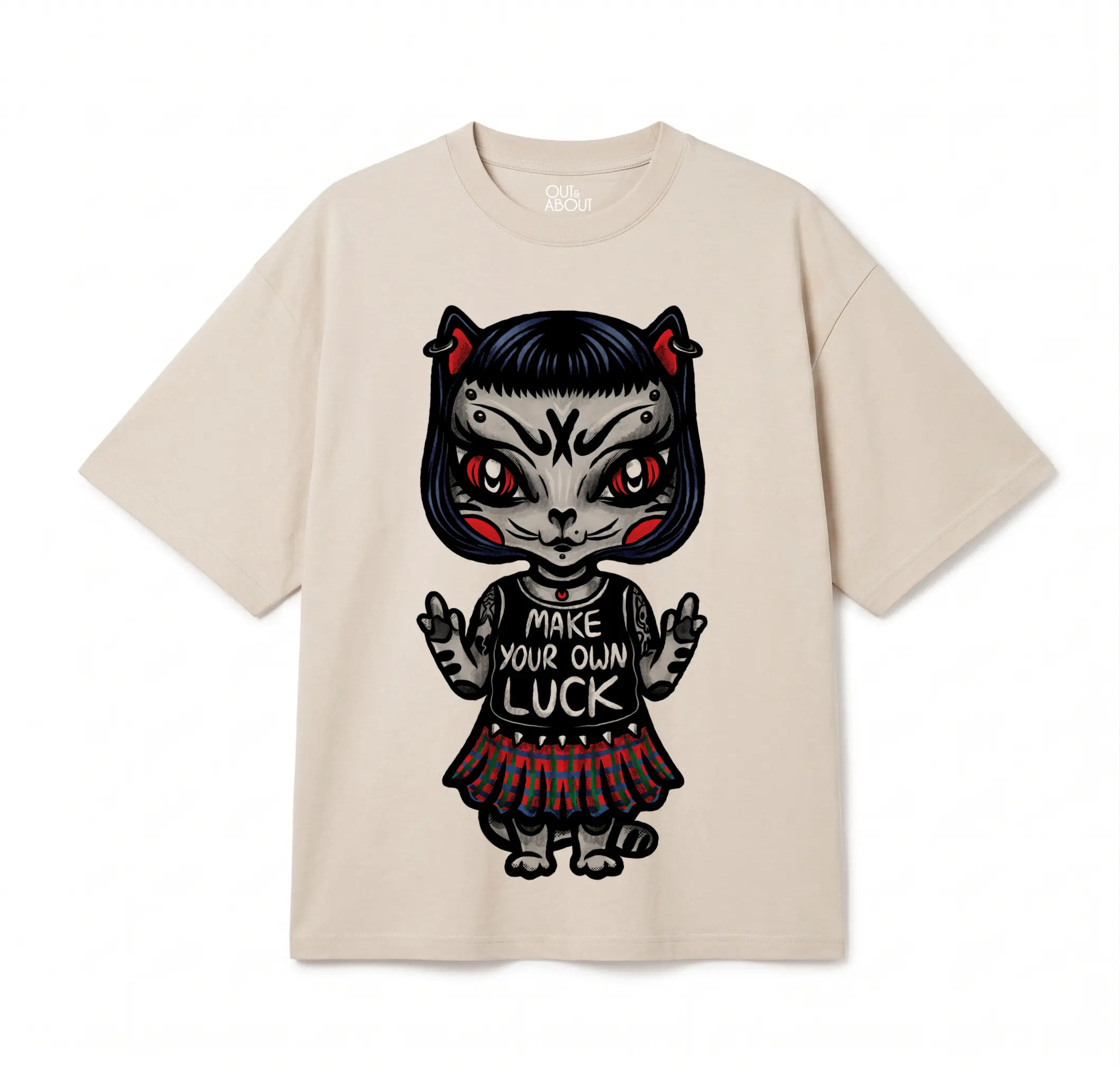 חולצת אוברסייז unluckycat חולצת אוברסייז unluckycat