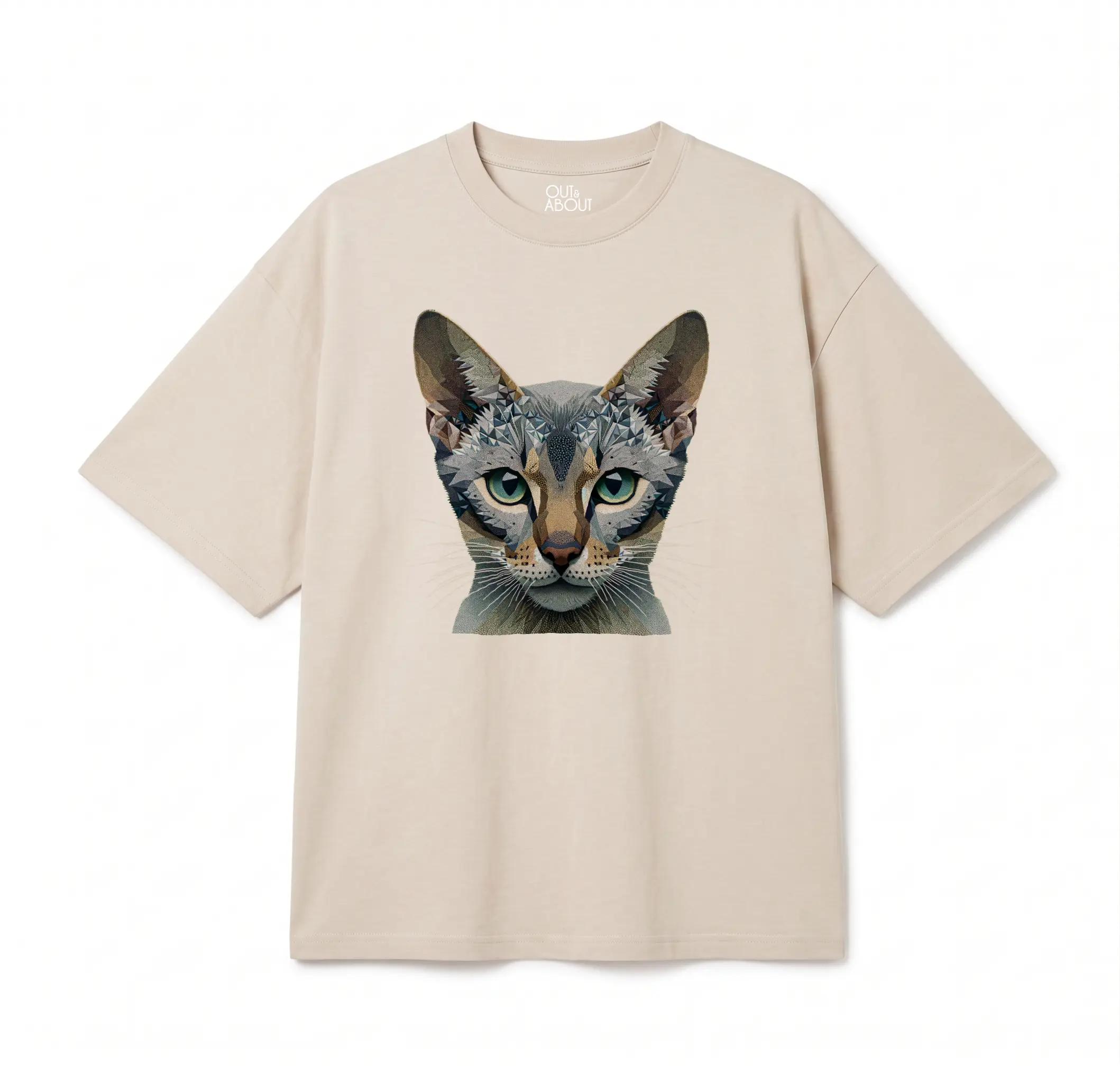 חולצת אוברסייז Triangulated cat 2 חולצת אוברסייז Triangulated cat 2