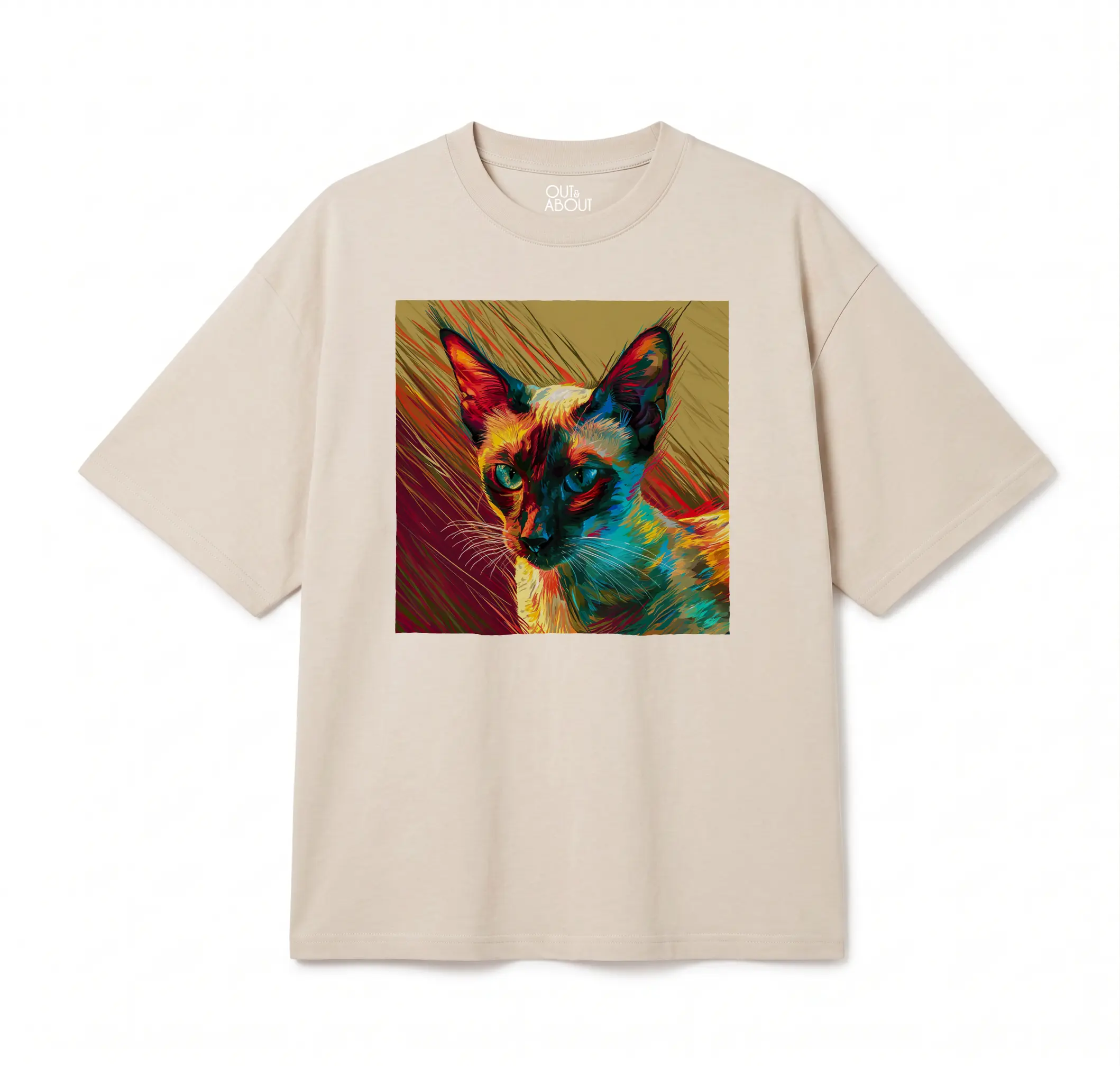 חולצת אוברסייז cat painting 1 חולצת אוברסייז cat painting 1