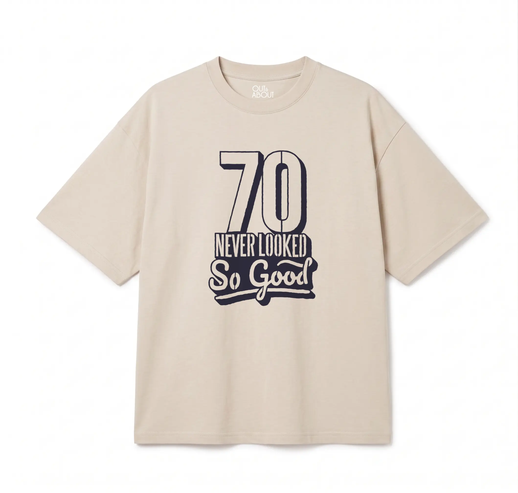 חולצת אוברסייז יום הולדת עגול 70 חולצת אוברסייז יום הולדת עגול 70
