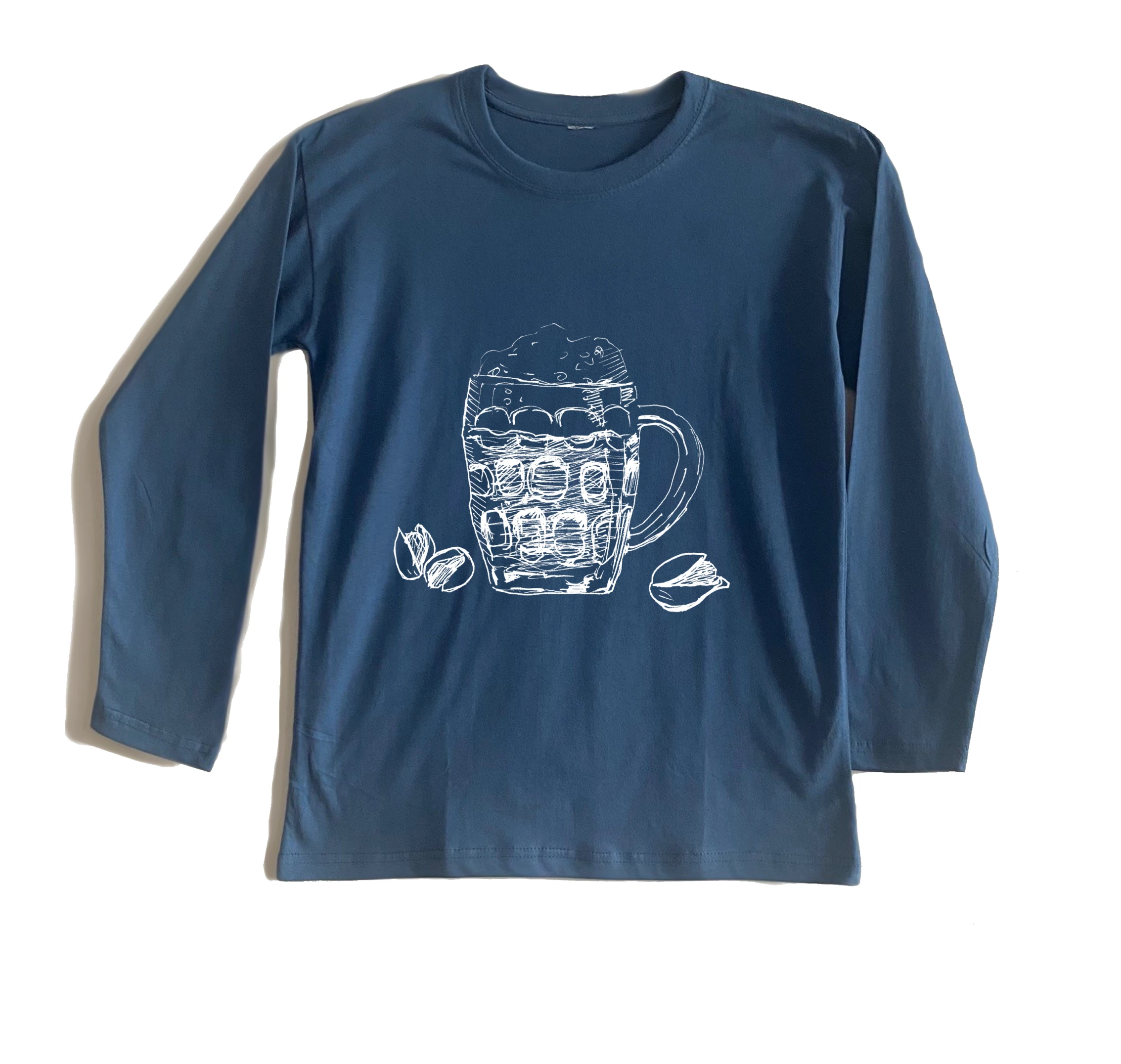 חולצה ארוכה בירה ופיצוחים חולצה ארוכה בירה ופיצוחים