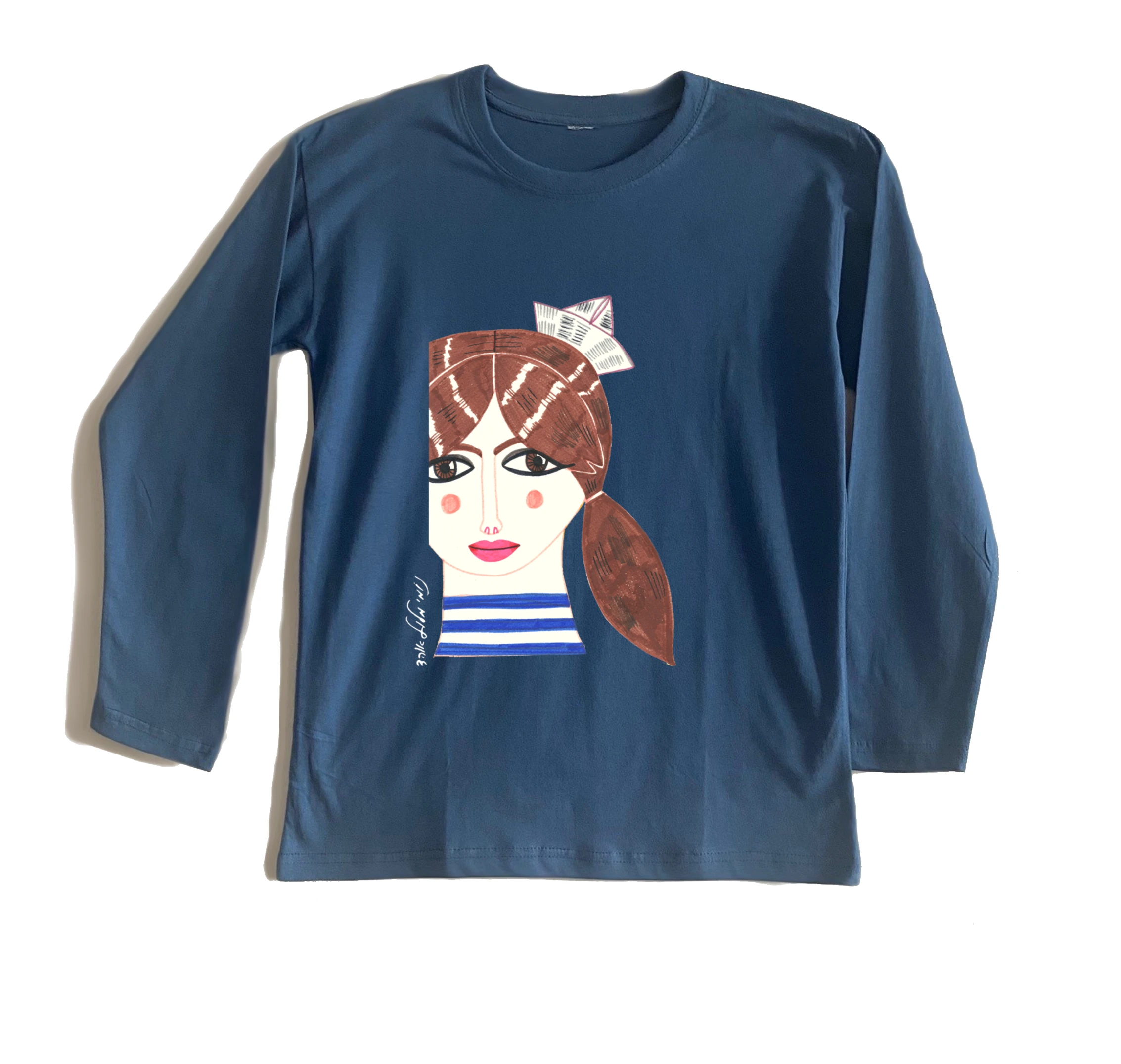 חולצה ארוכה סירת נייר חולצה ארוכה סירת נייר