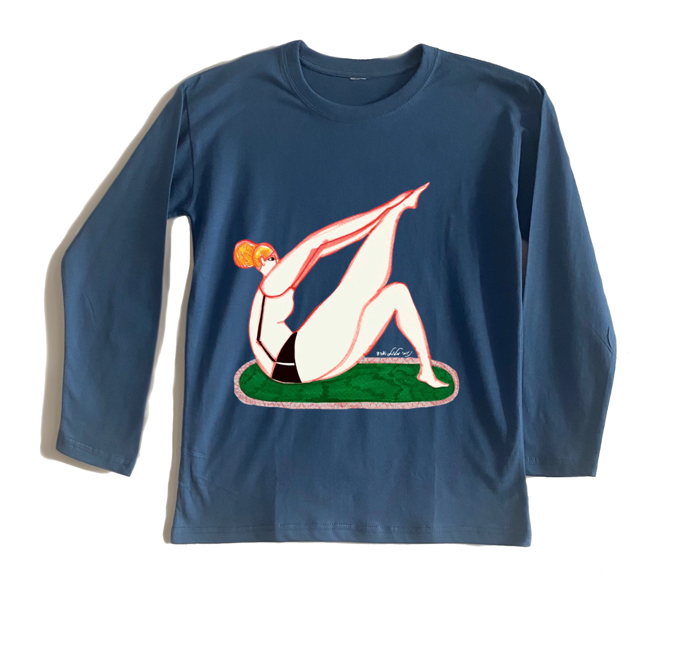 חולצה ארוכה מתיחות חולצה ארוכה מתיחות