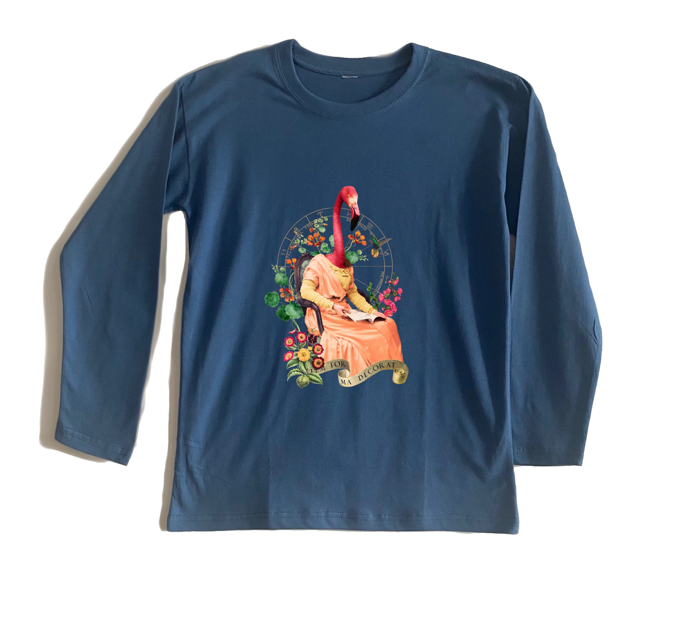 חולצה ארוכה פלמינגו סוריאליסטי חולצה ארוכה פלמינגו סוריאליסטי