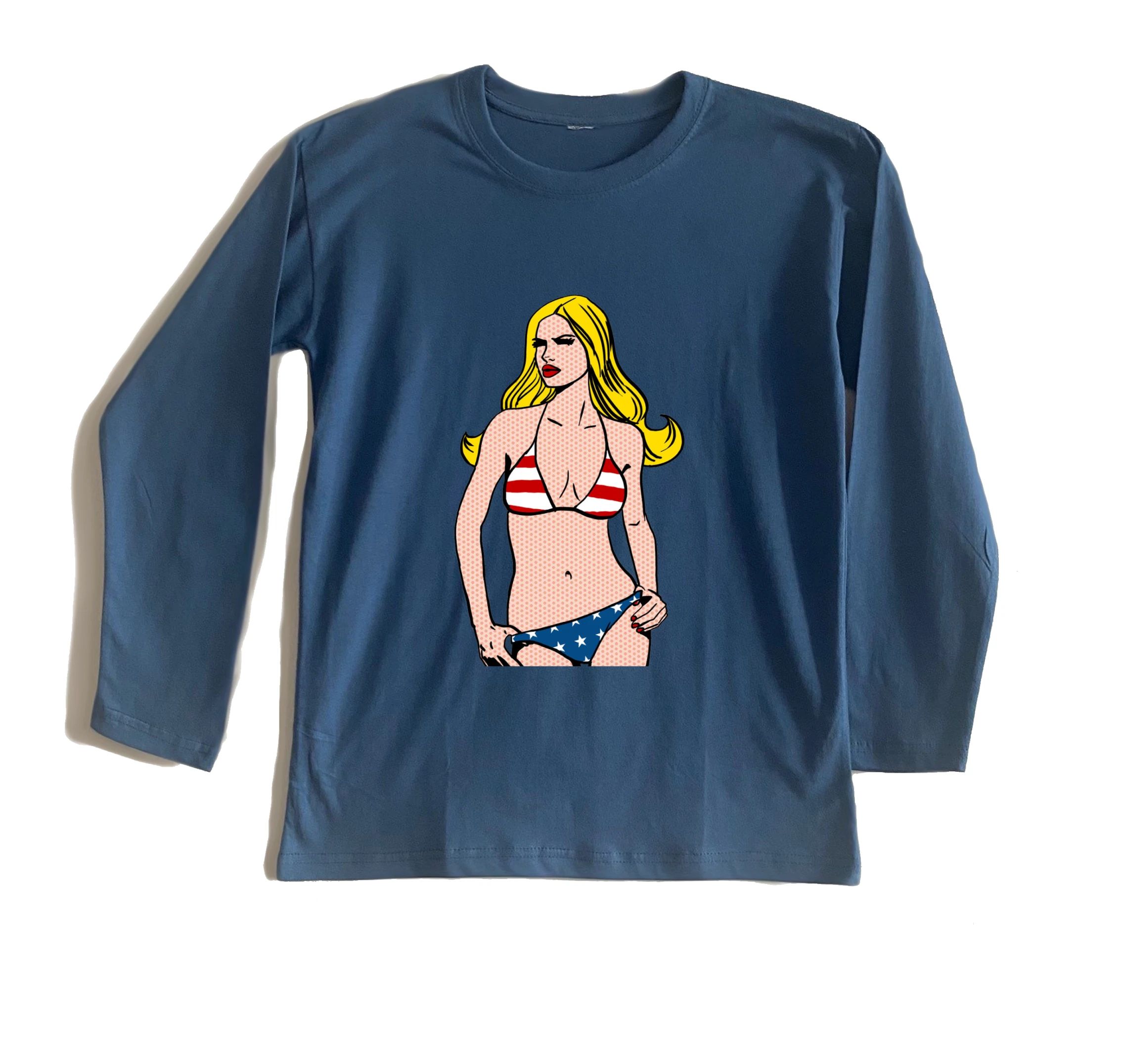 חולצה ארוכה פופ ארט בקיני חולצה ארוכה פופ ארט בקיני