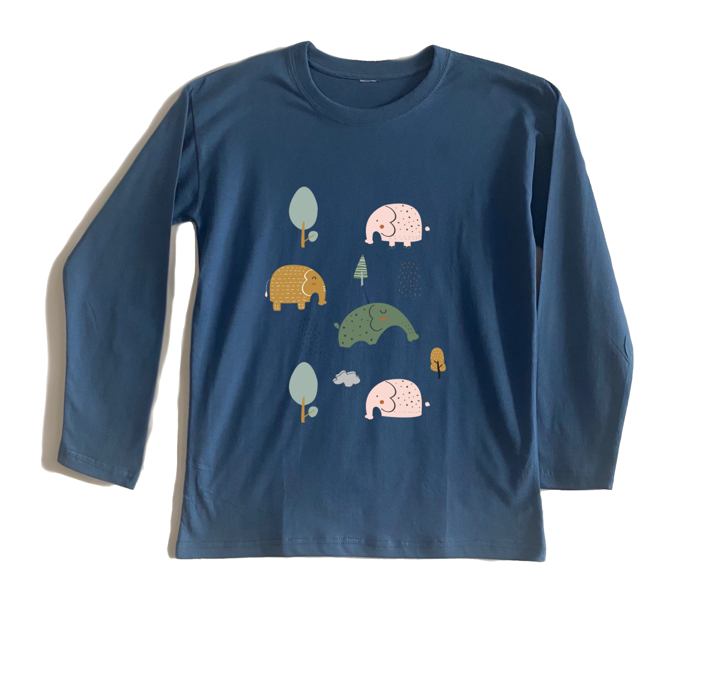 חולצה ארוכה פילים ביער חולצה ארוכה פילים ביער