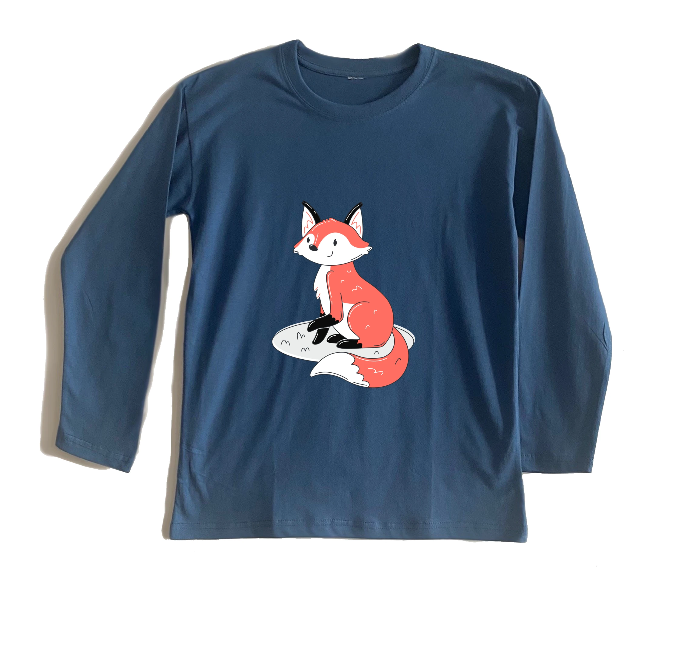 חולצה ארוכה שועל חמוד חולצה ארוכה שועל חמוד