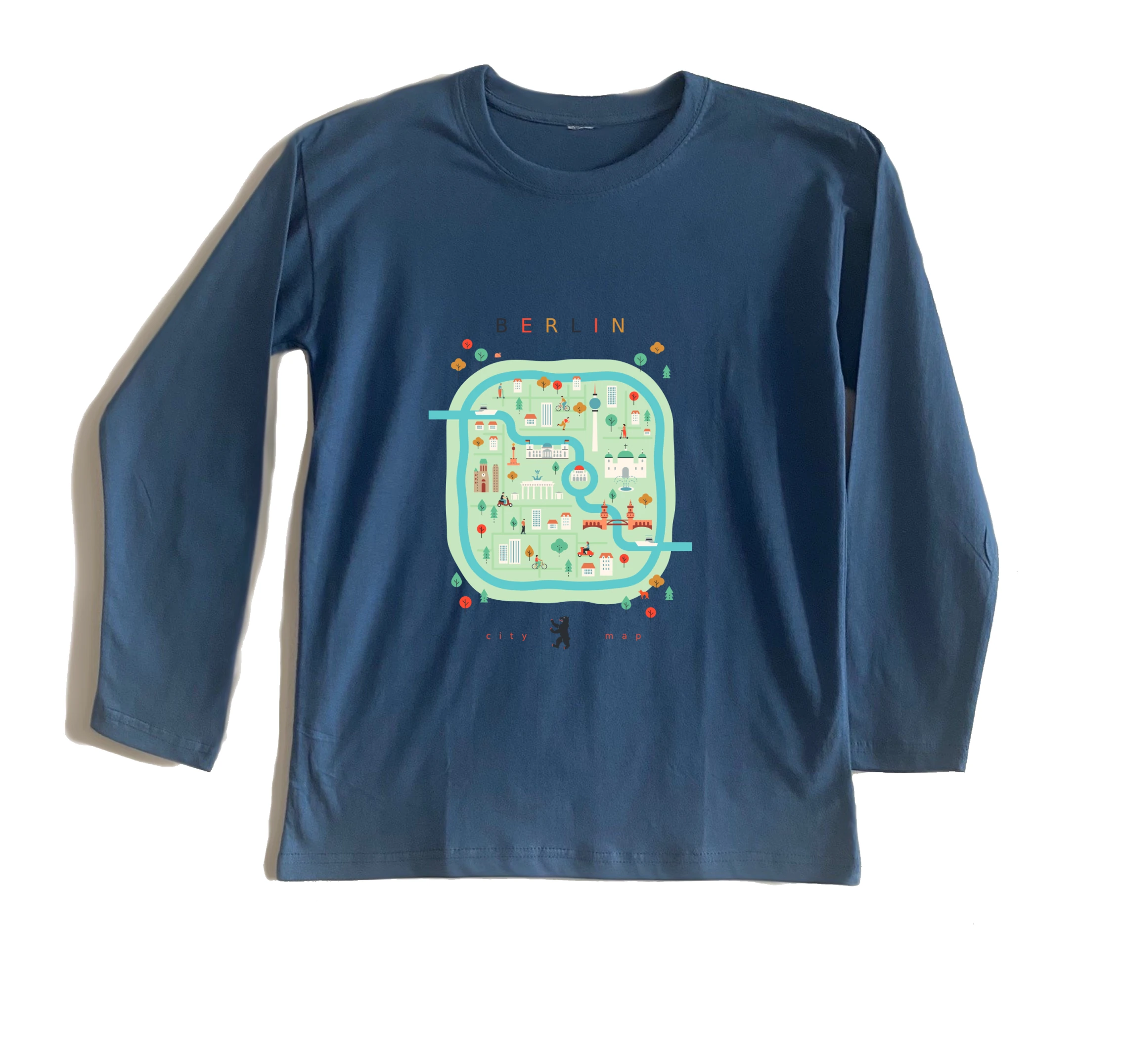 חולצה ארוכה מפת ברלין חולצה ארוכה מפת ברלין
